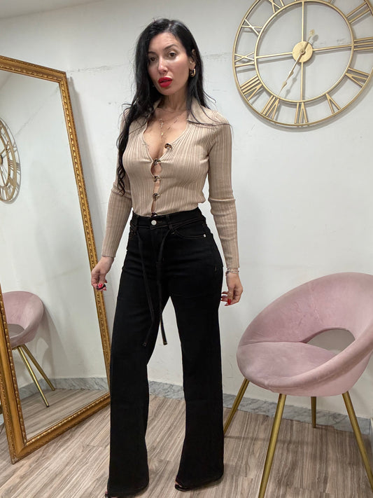 Jeans palazzo  bombastic laccio 960-38