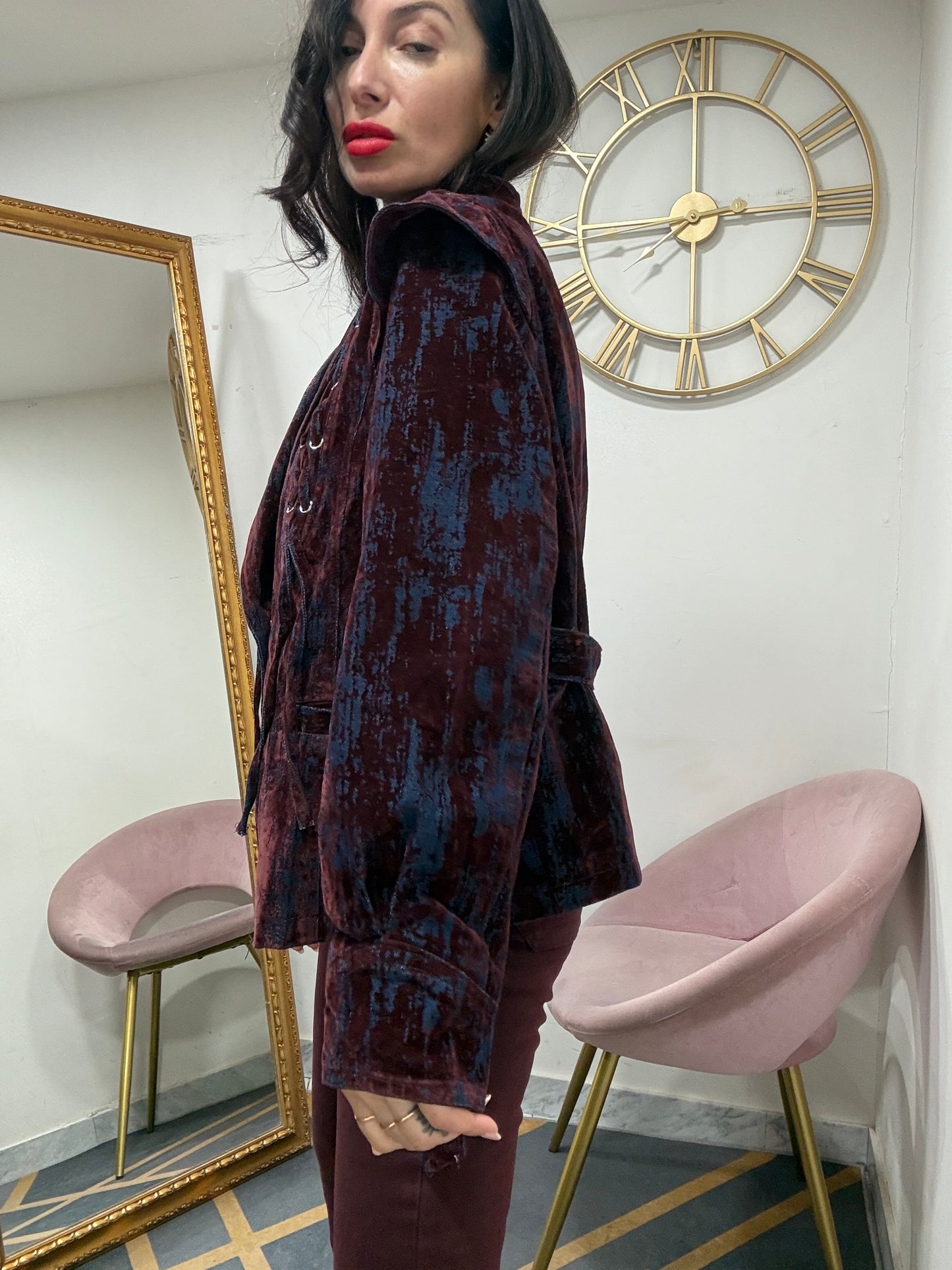 Giacca velluto intreccio 637