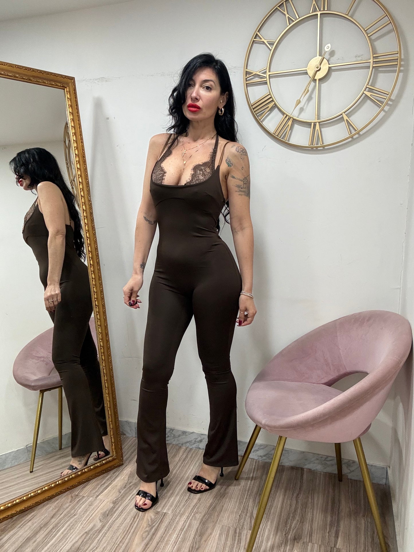 Jumpsuit sottana pizzo 60361