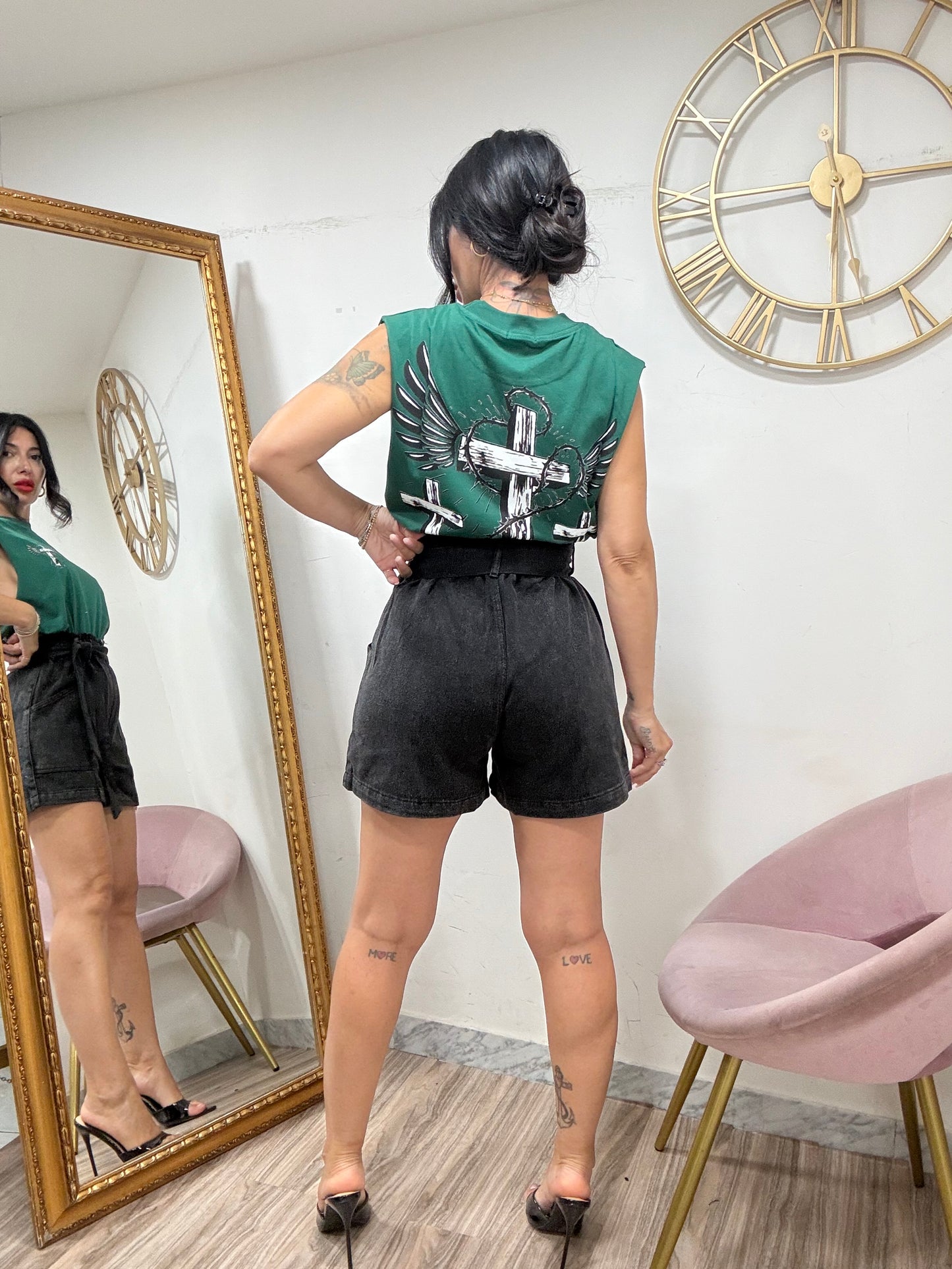 Short denim zip 10700