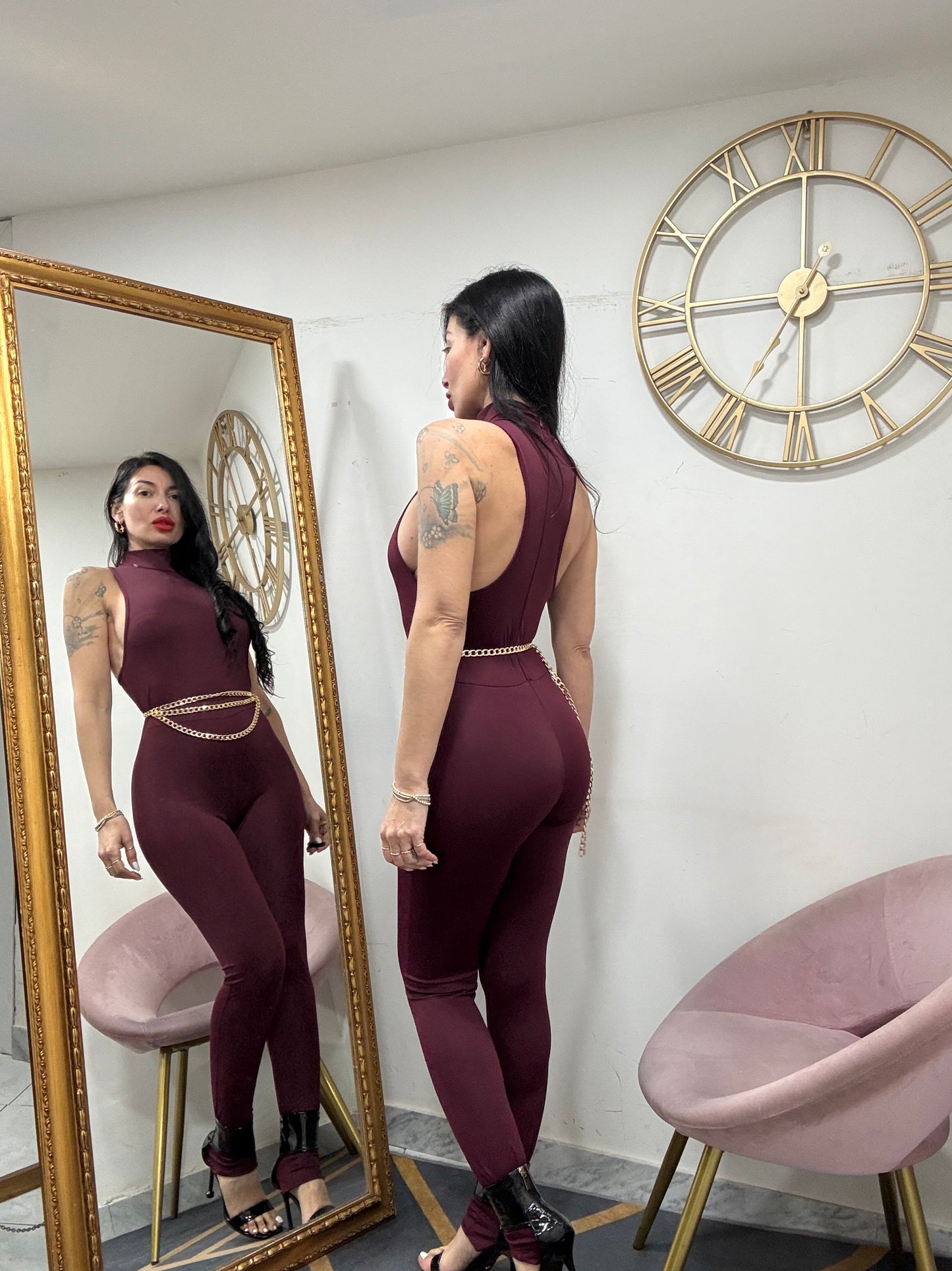 Jumpsuit scollo americano 22685
