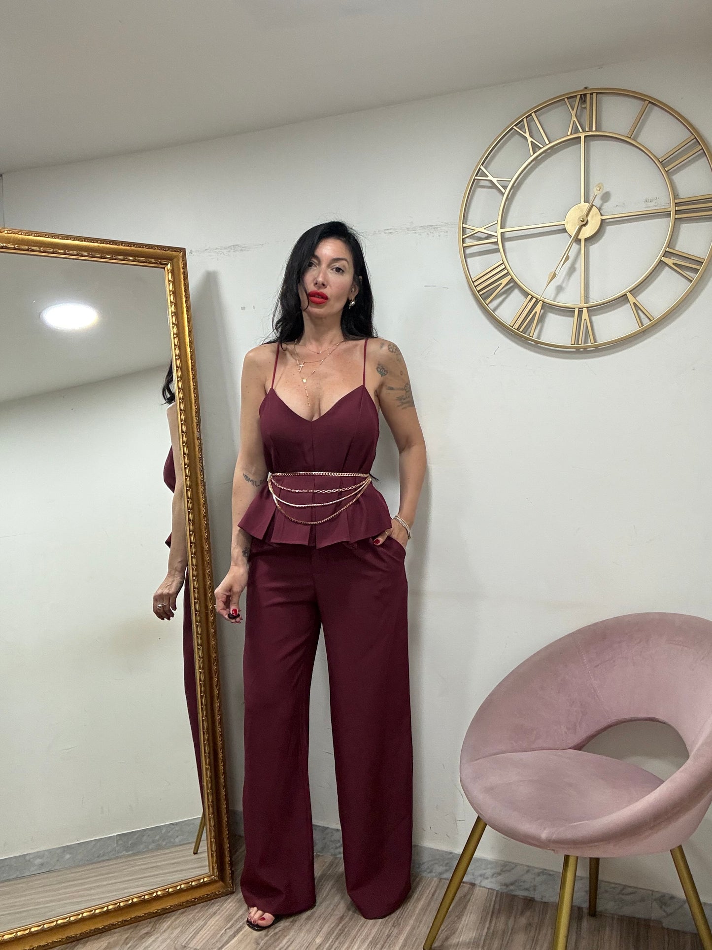 Coordinato top balze 66816