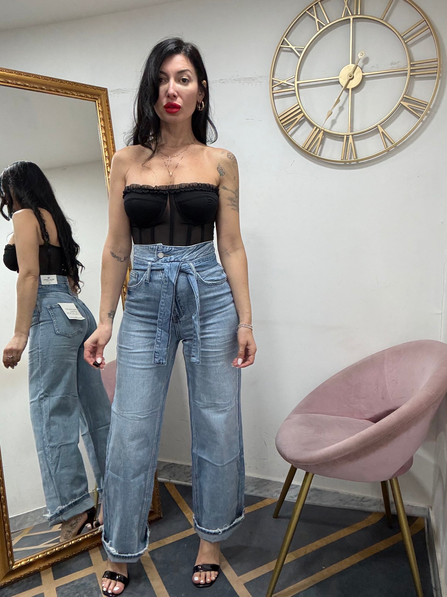Jeans vita altissima denim 5075