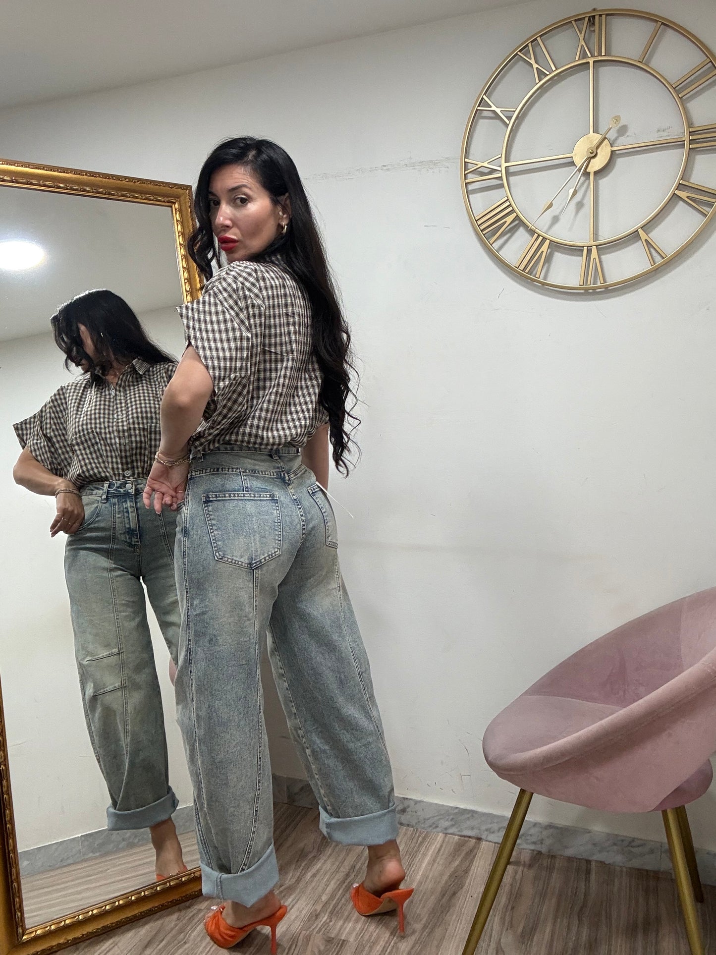 Jeans balloon sabbiato 447