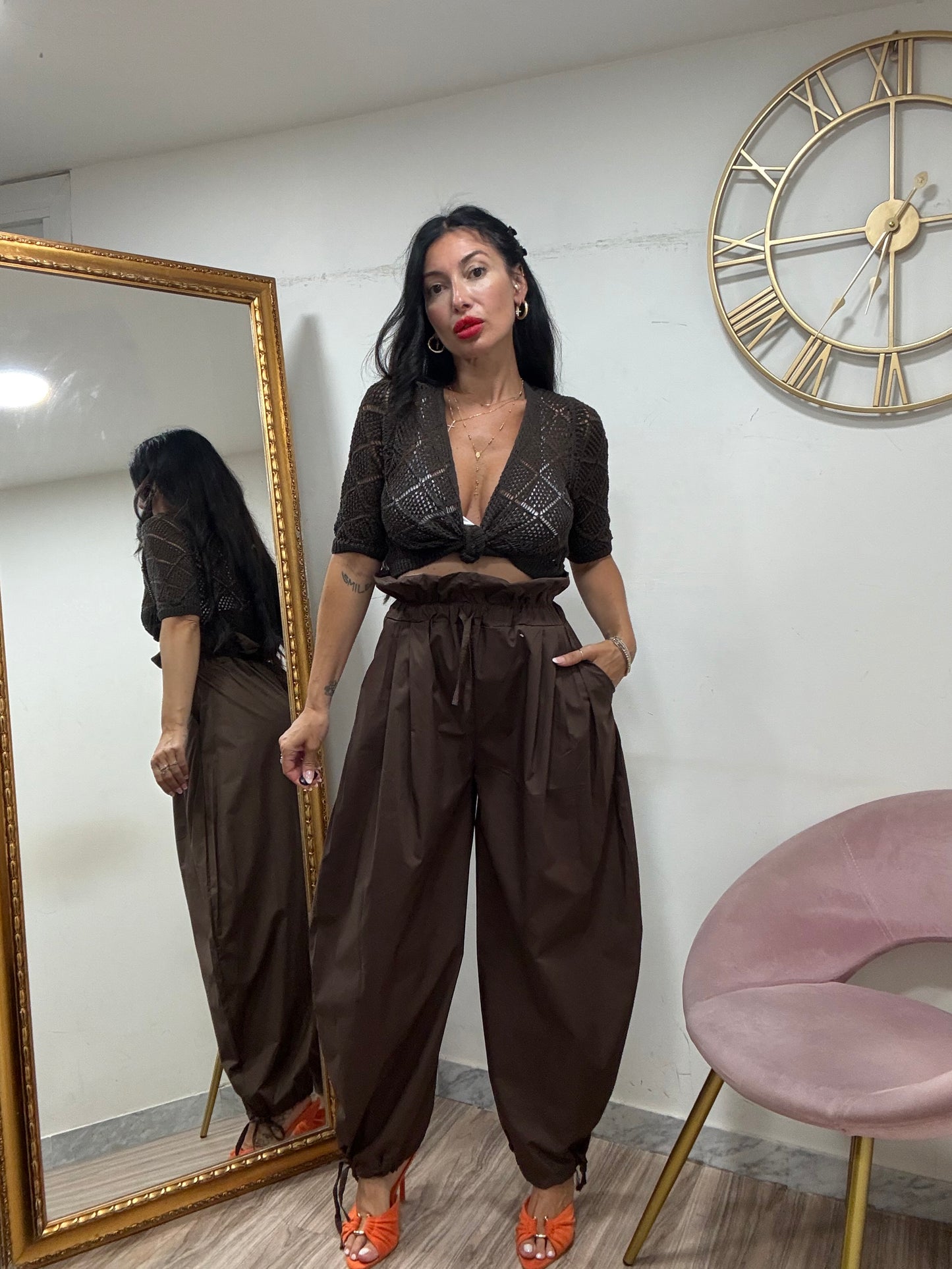 Pantalone risvolto balloon 22816