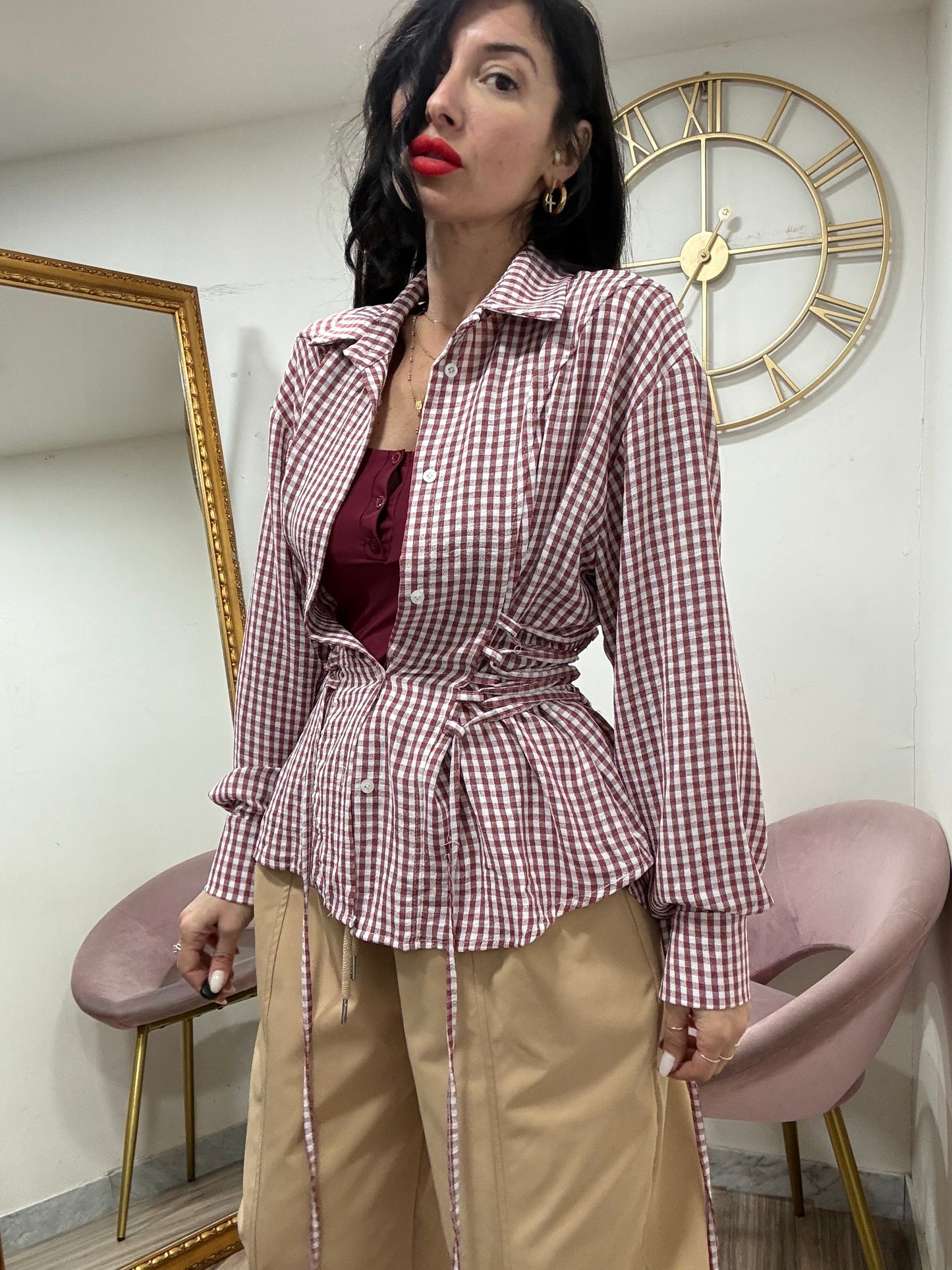 Camicia quadri intreccio 67890