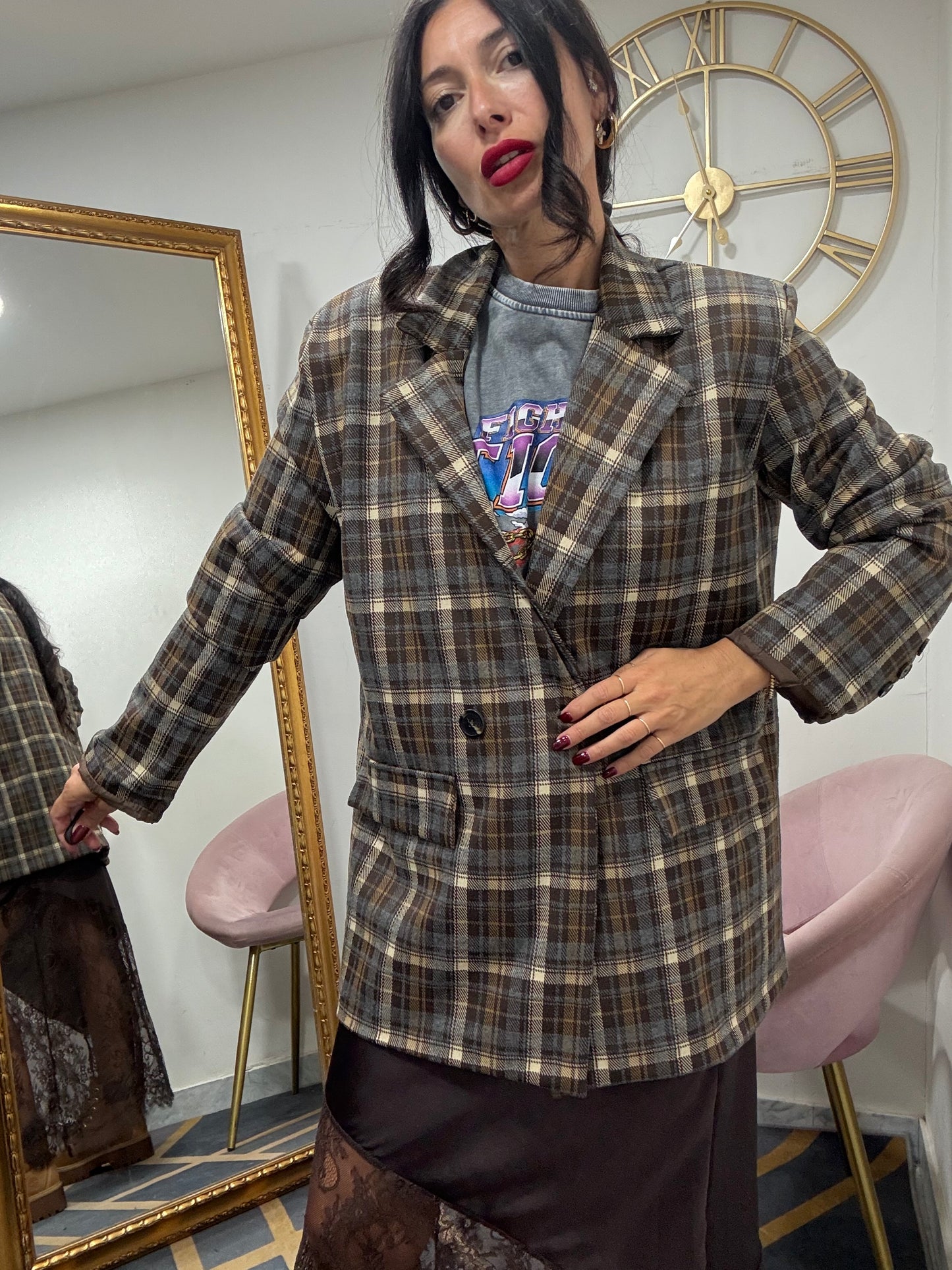 Giacca quadri panno 169