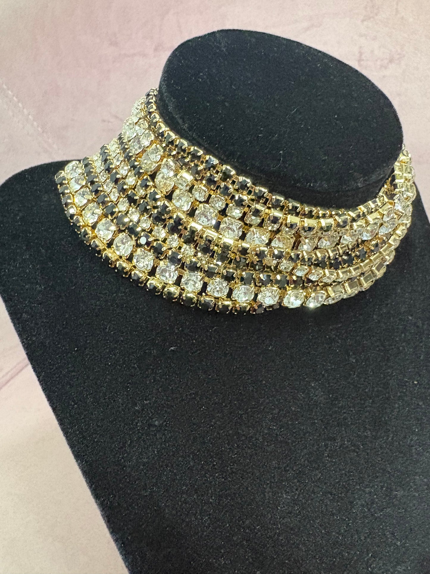 Collana multi fili strass