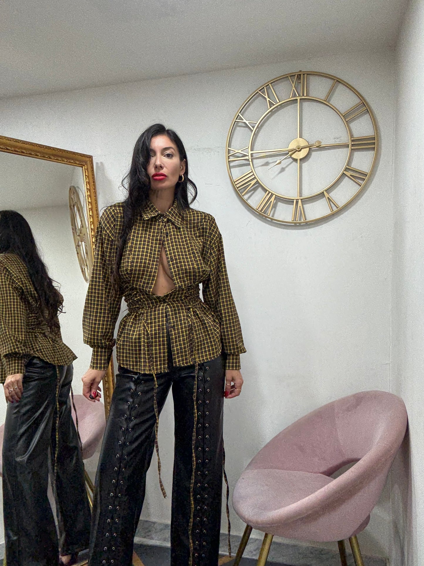 Camicia lacci quadri 789