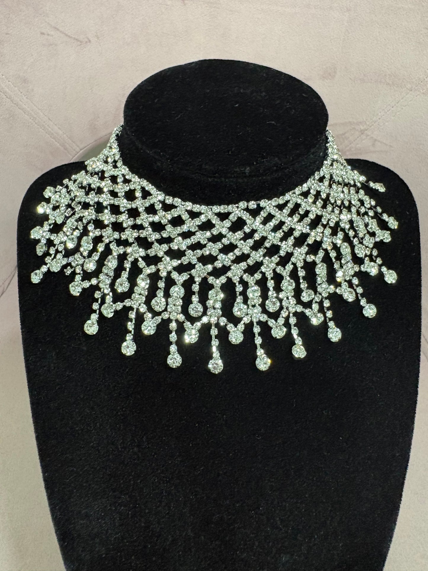 Collana rete strass