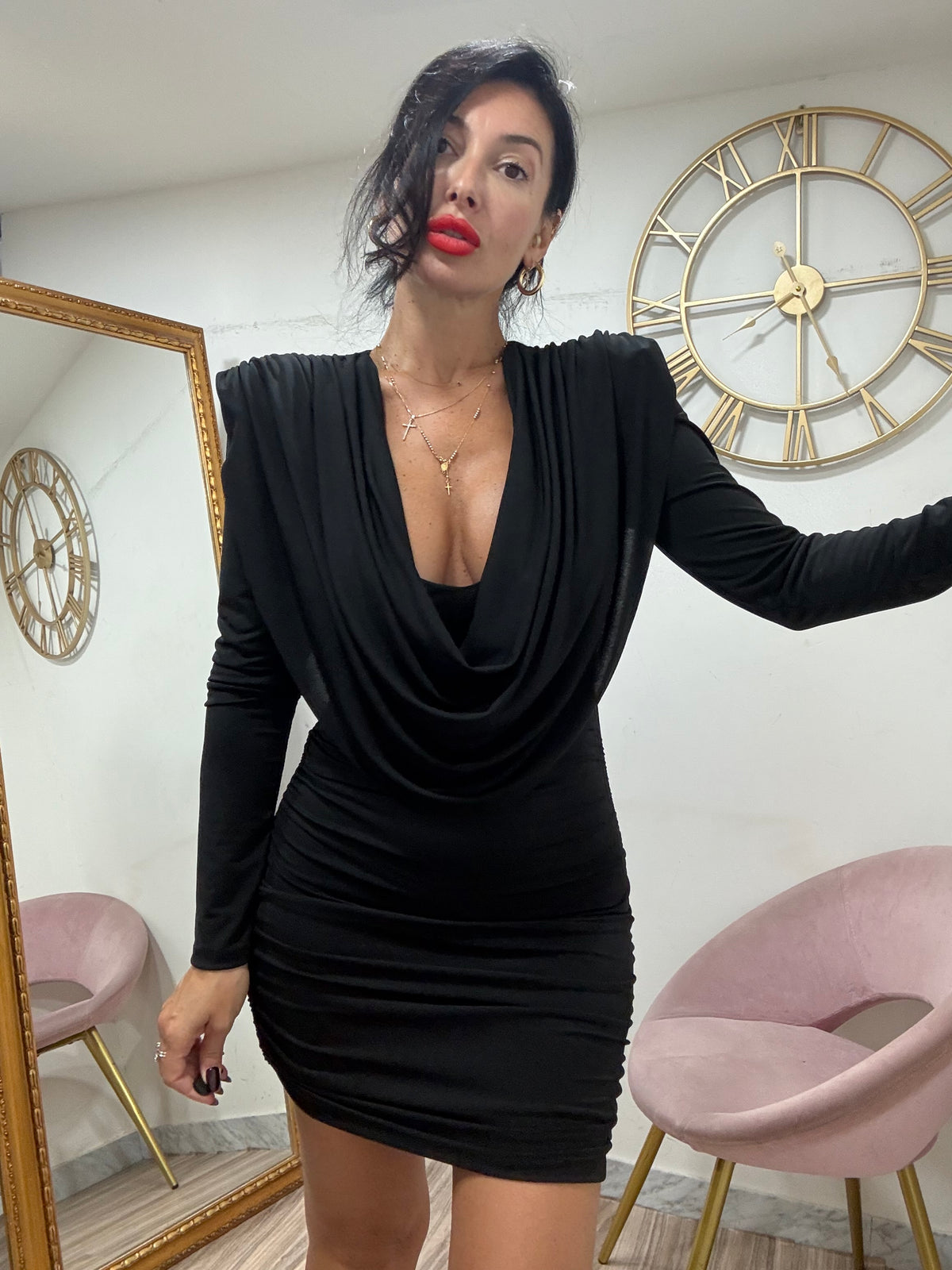 Mini dress scollo largo 442886