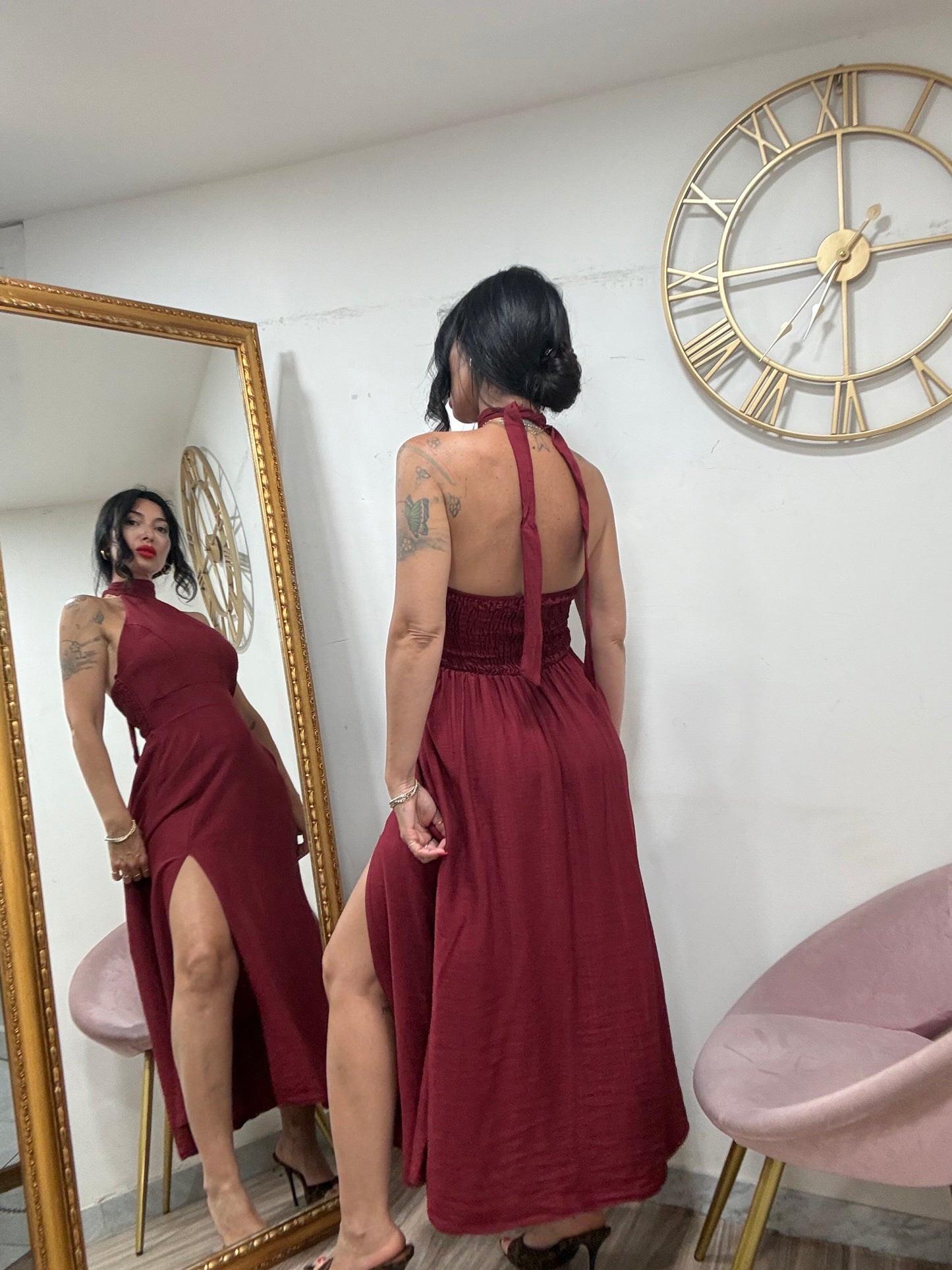 Dress schiena scoperta mod scollo americano 974961