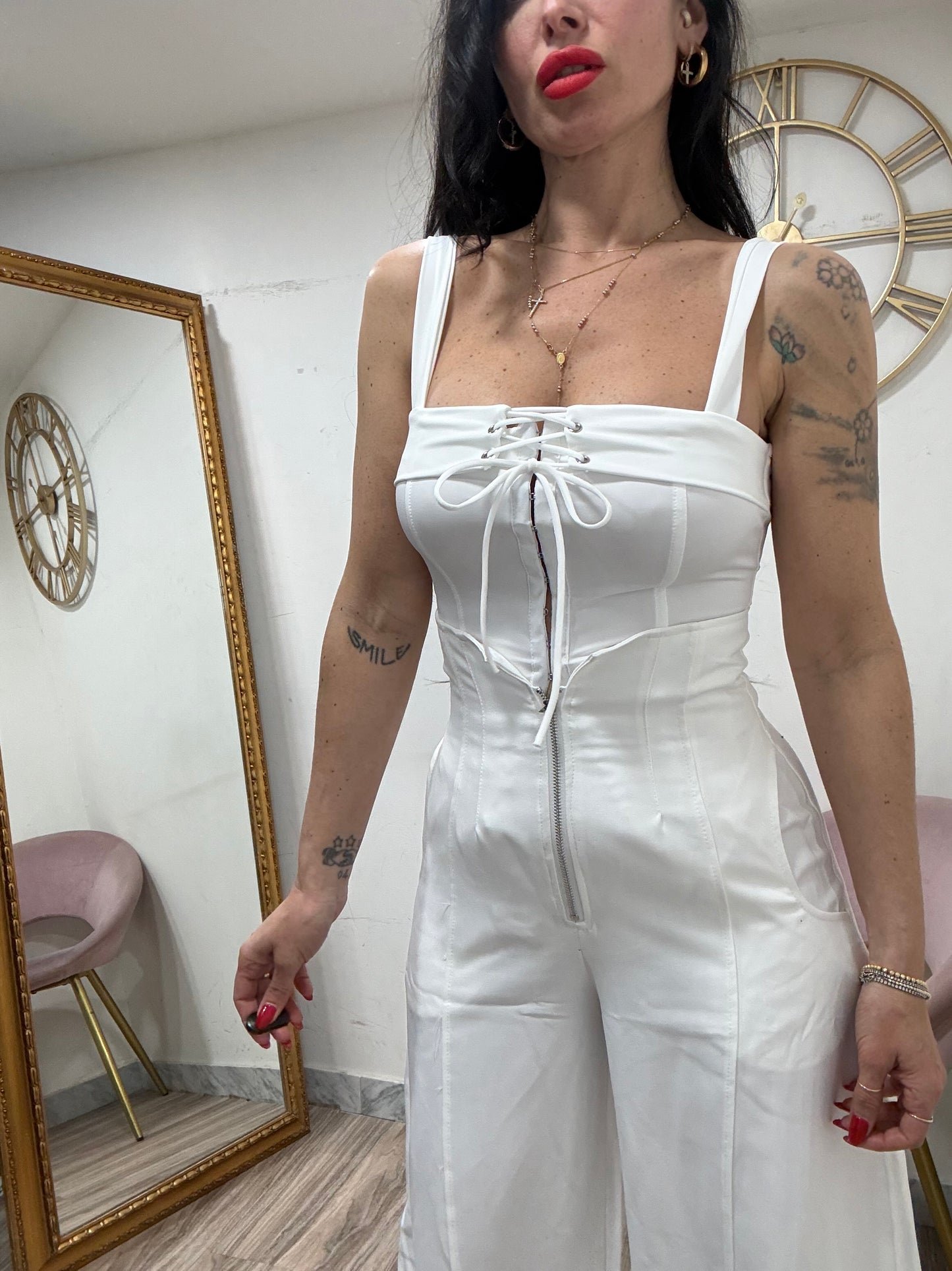 Canotta licra lacci bustier  2314