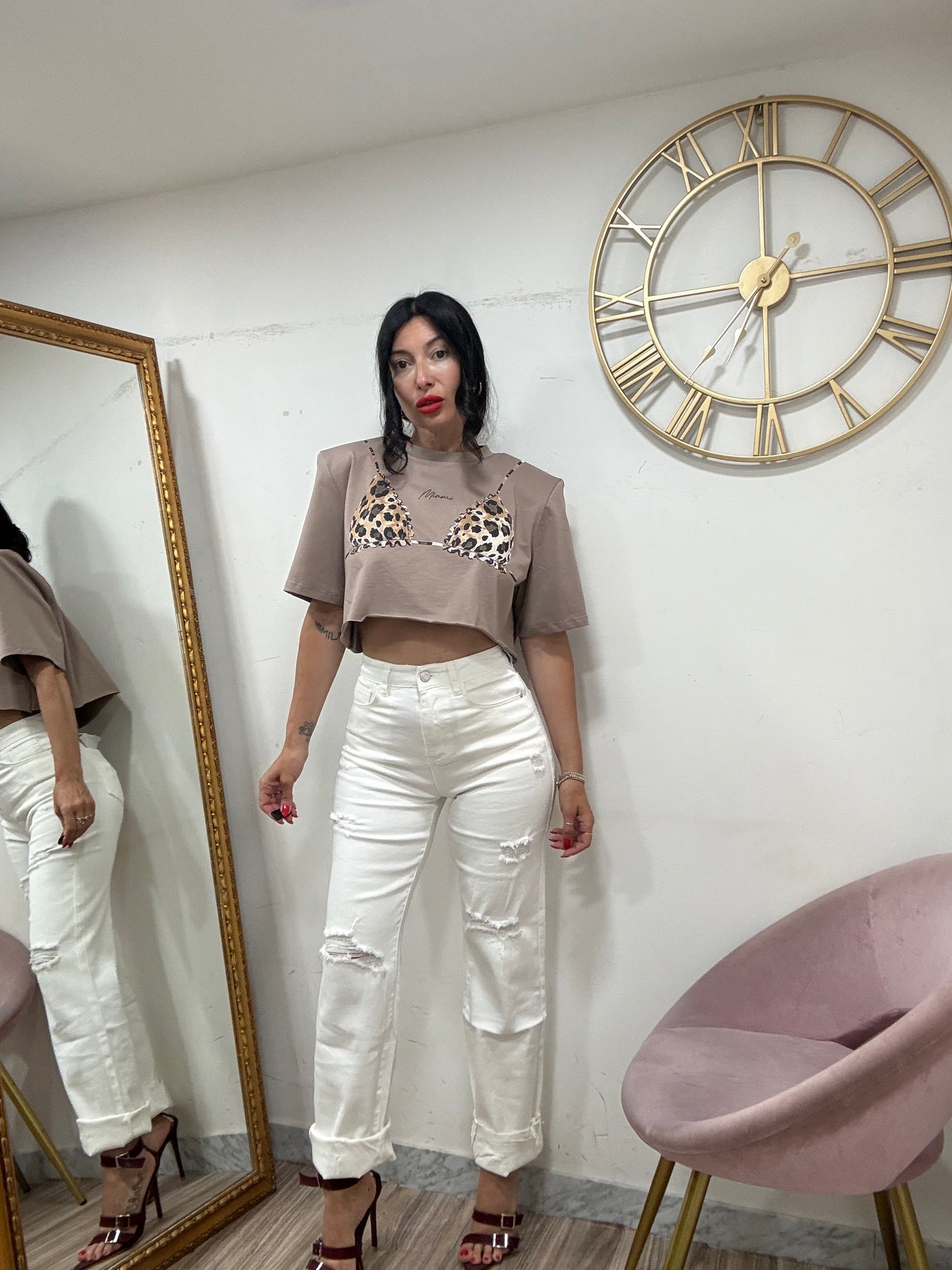 Jeans wide leg bianco 002