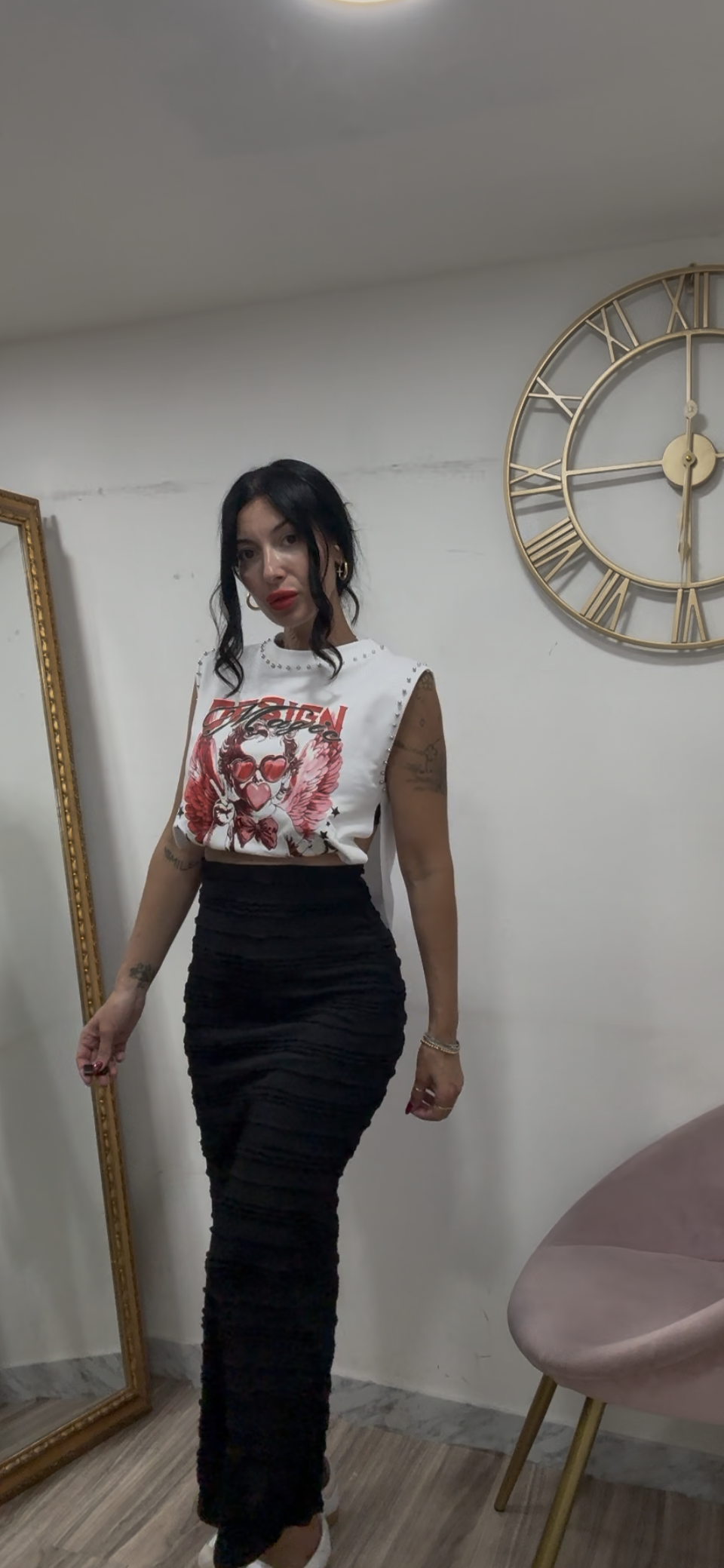 Canotta crop borchie 99158