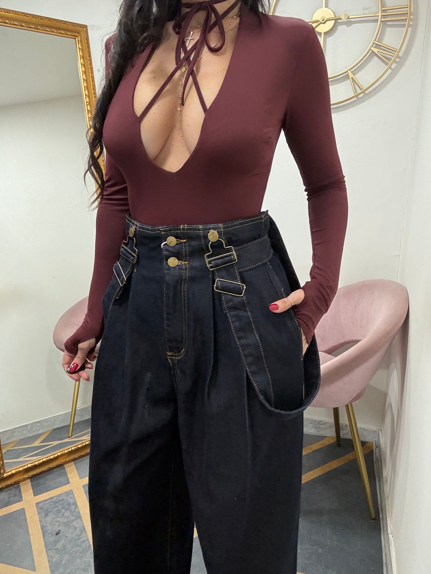 Jeans bretelle 036