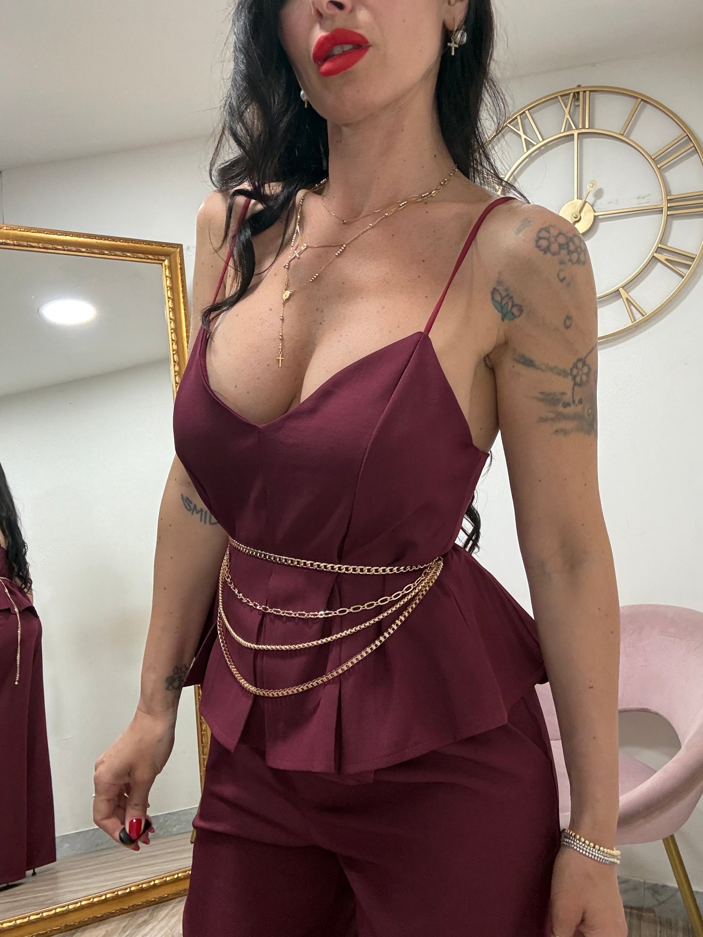 Coordinato top balze 66816