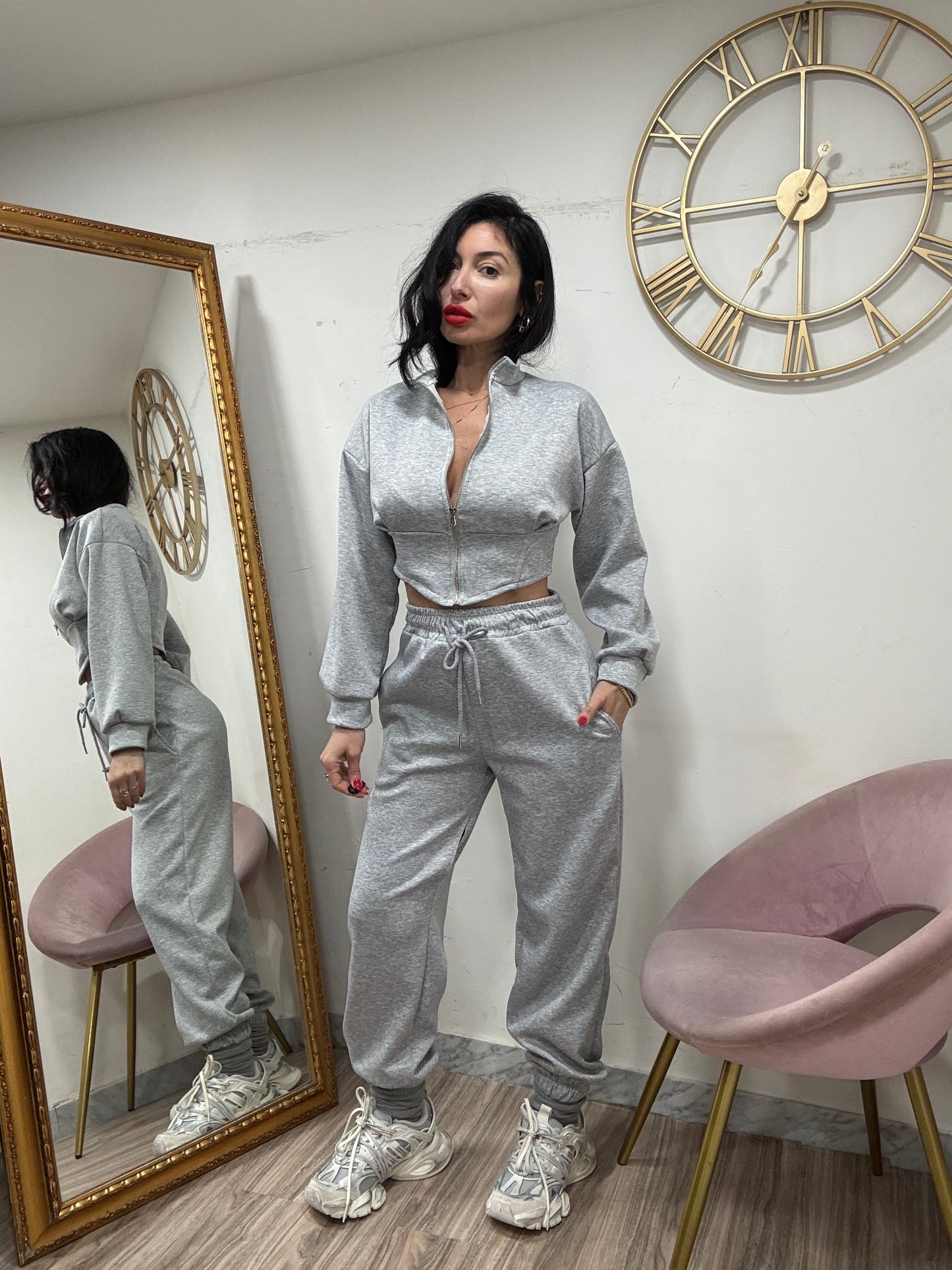 Coordinato tuta panta elastico caviglia 895