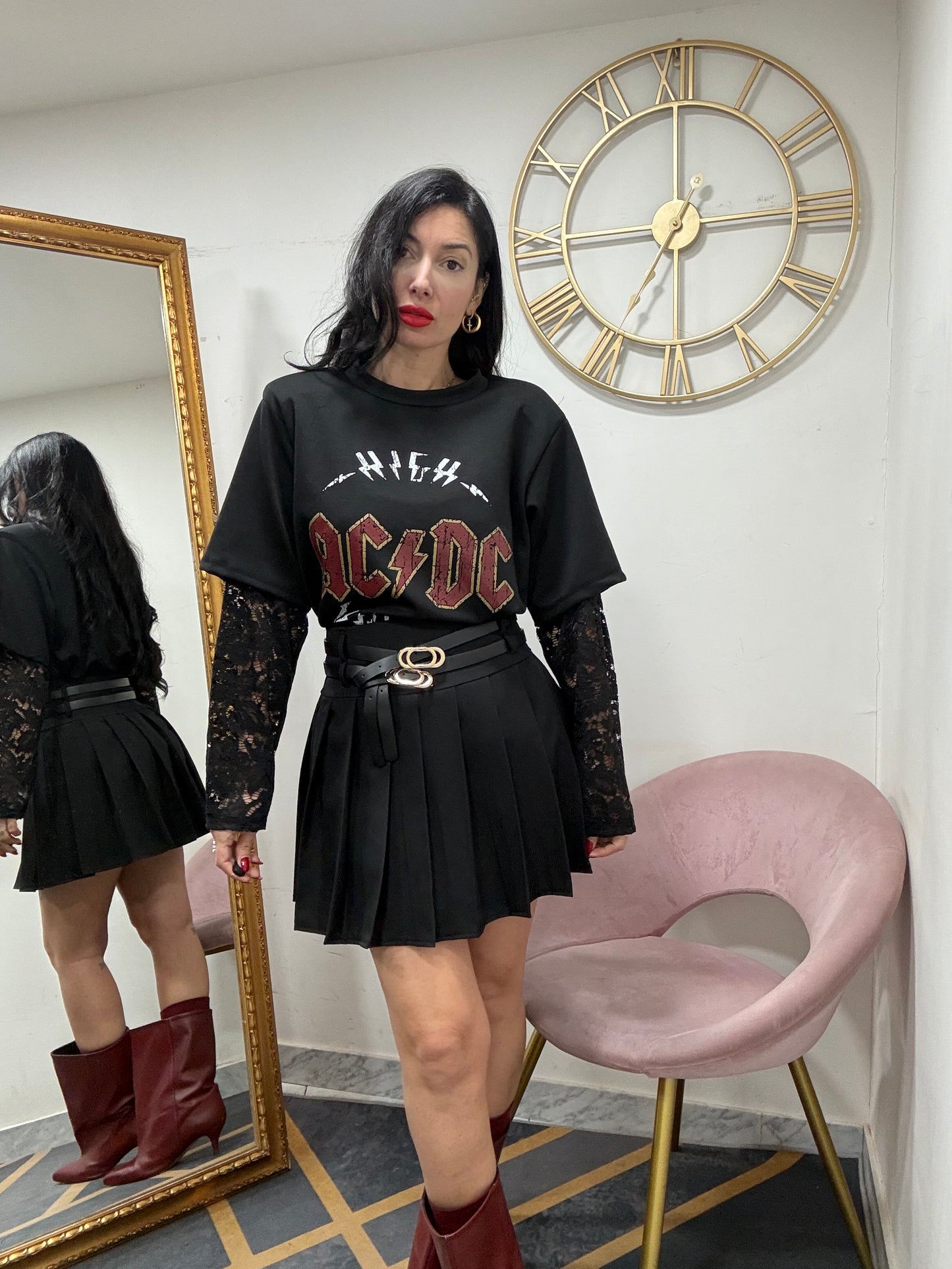 Mini plissé doppia cinta 30864