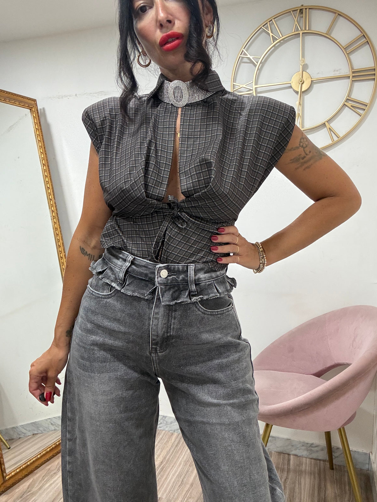 Jeans balloon rousce  vita 32288