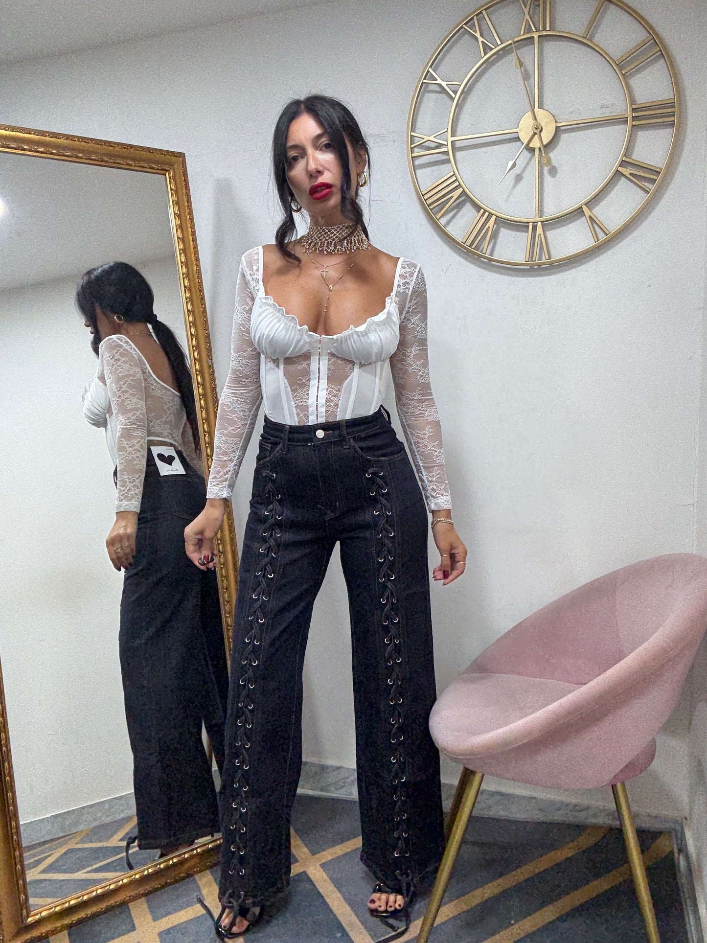 Crop pizzo bustier 304