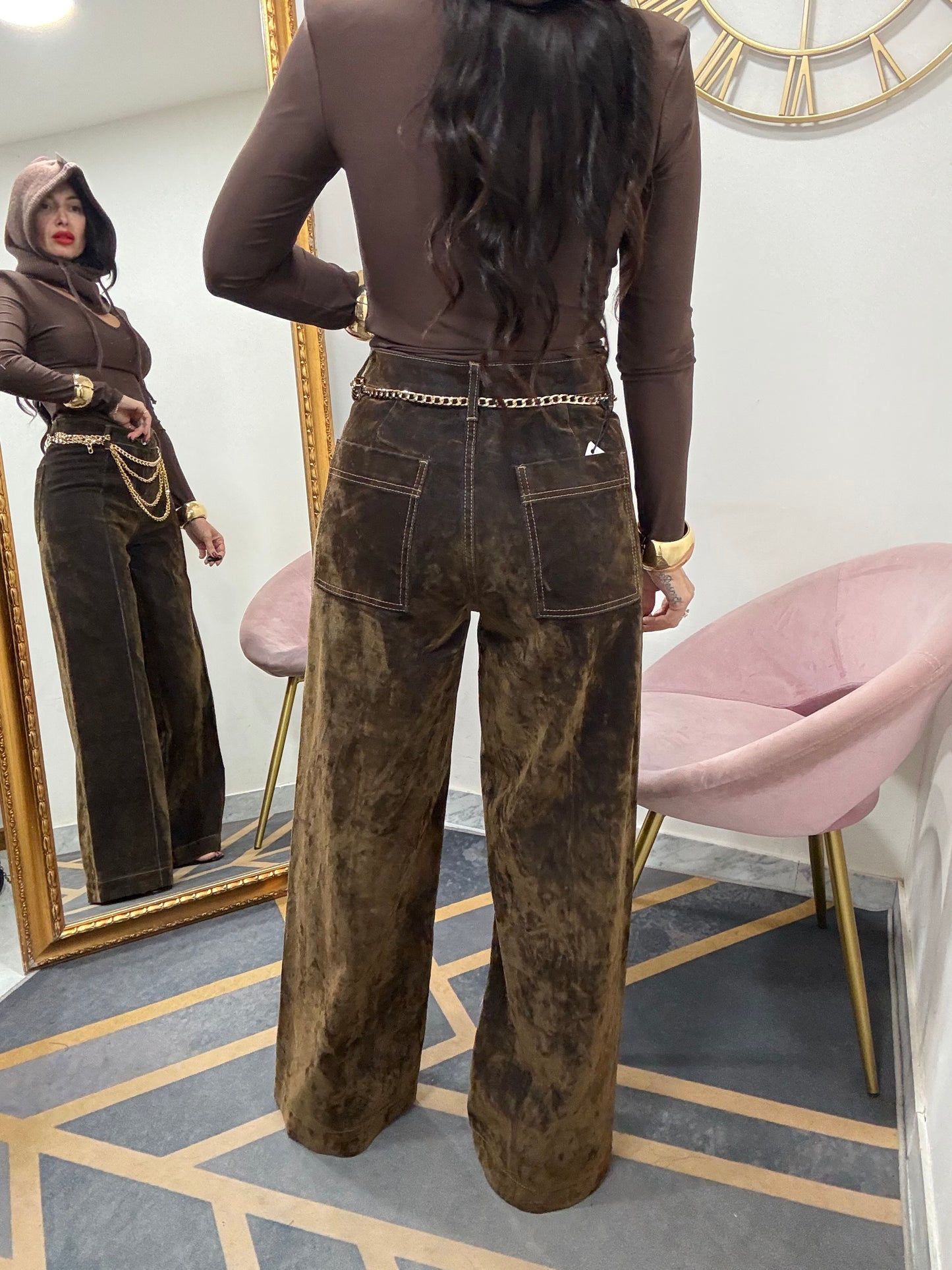 Jeans palazzo velluto 41-1