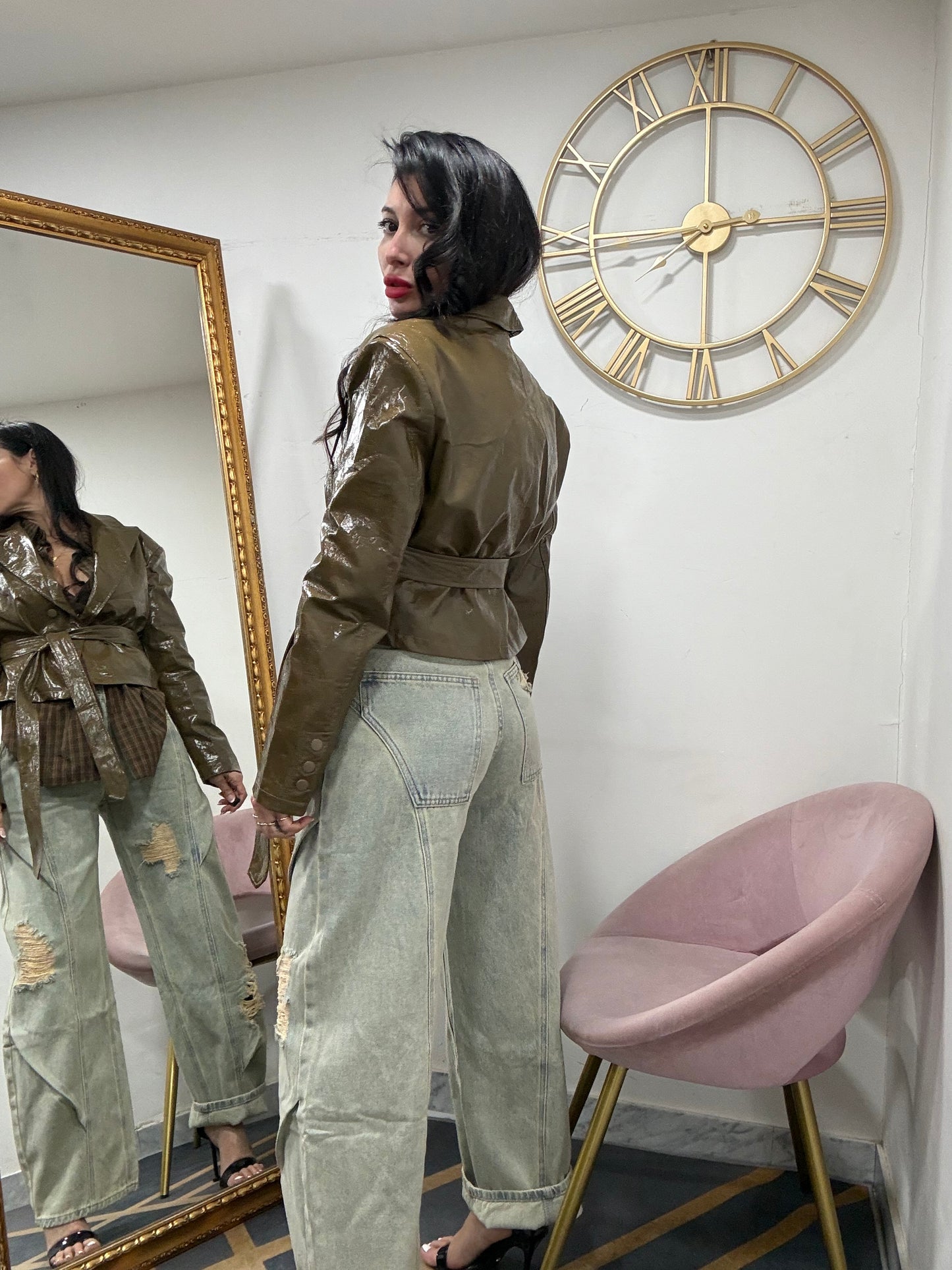 Trench crop vinile 687