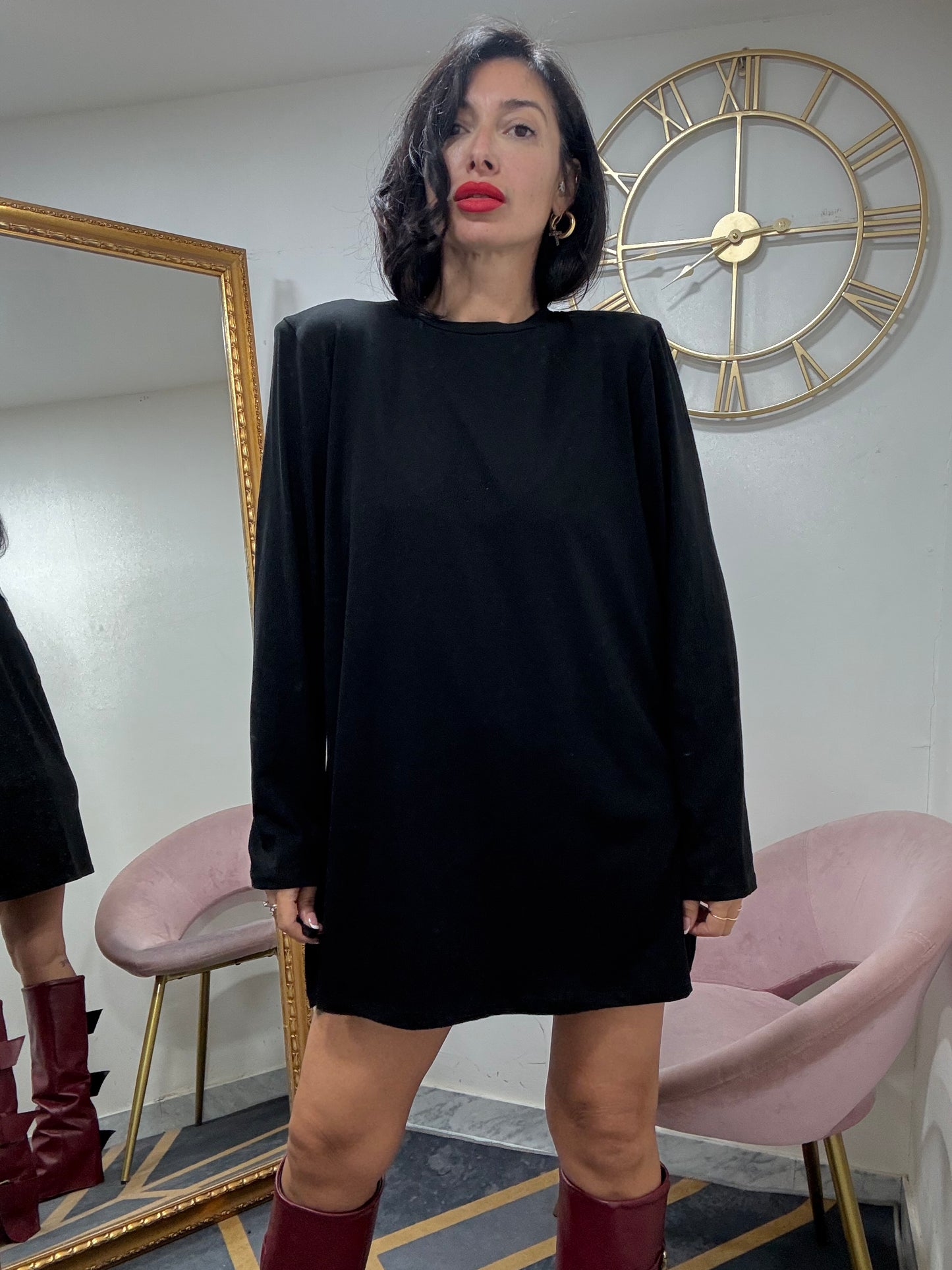 Maxishirt dress spalline 923