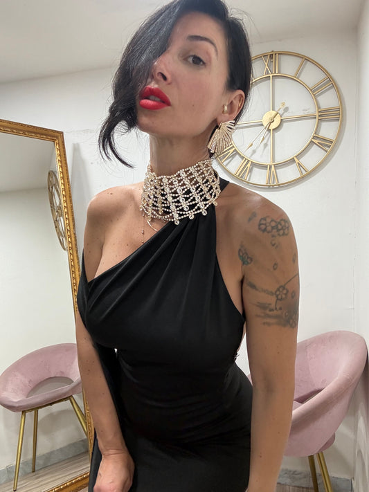 Collana collare strass