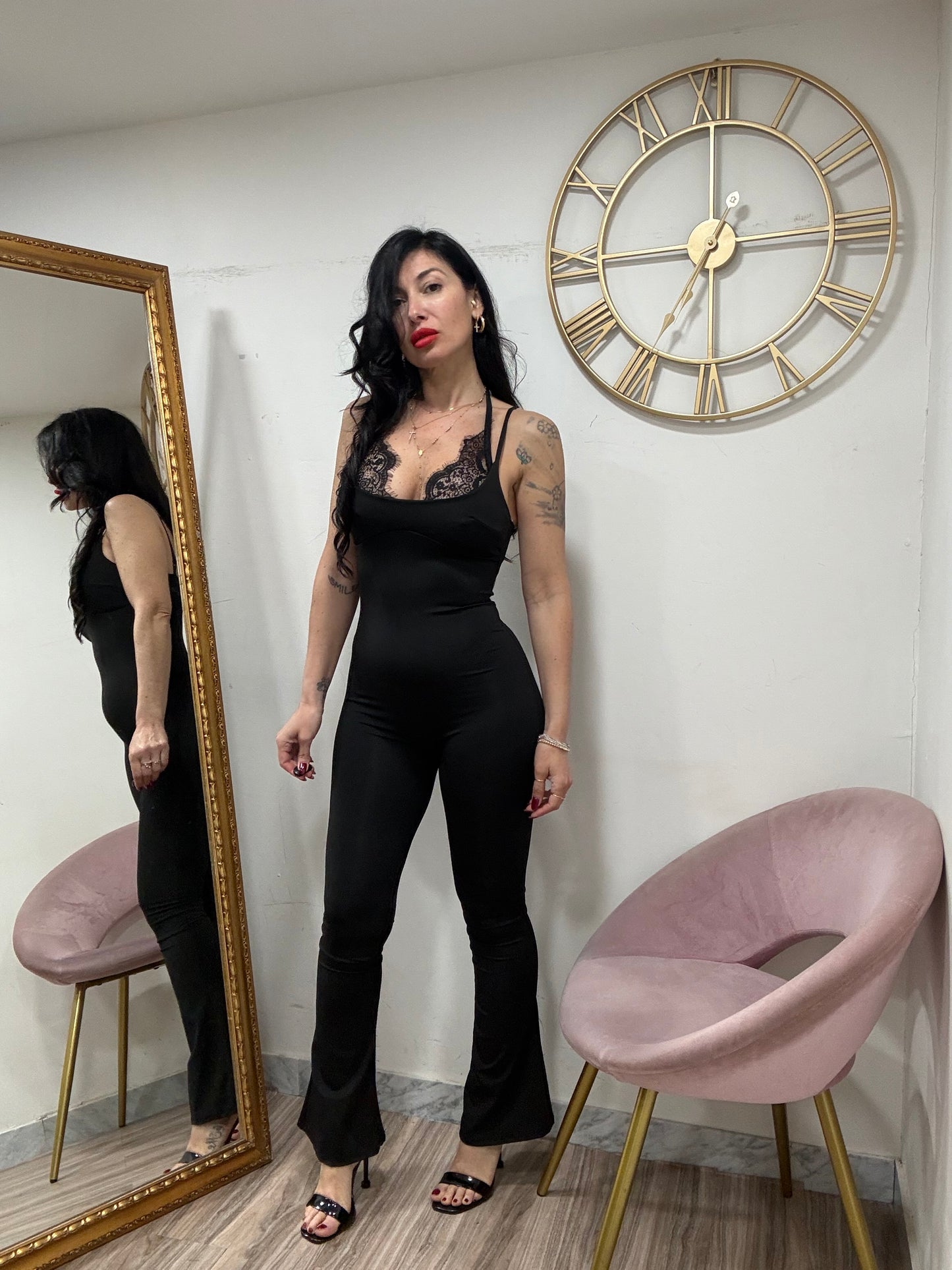 Jumpsuit sottana pizzo 60361