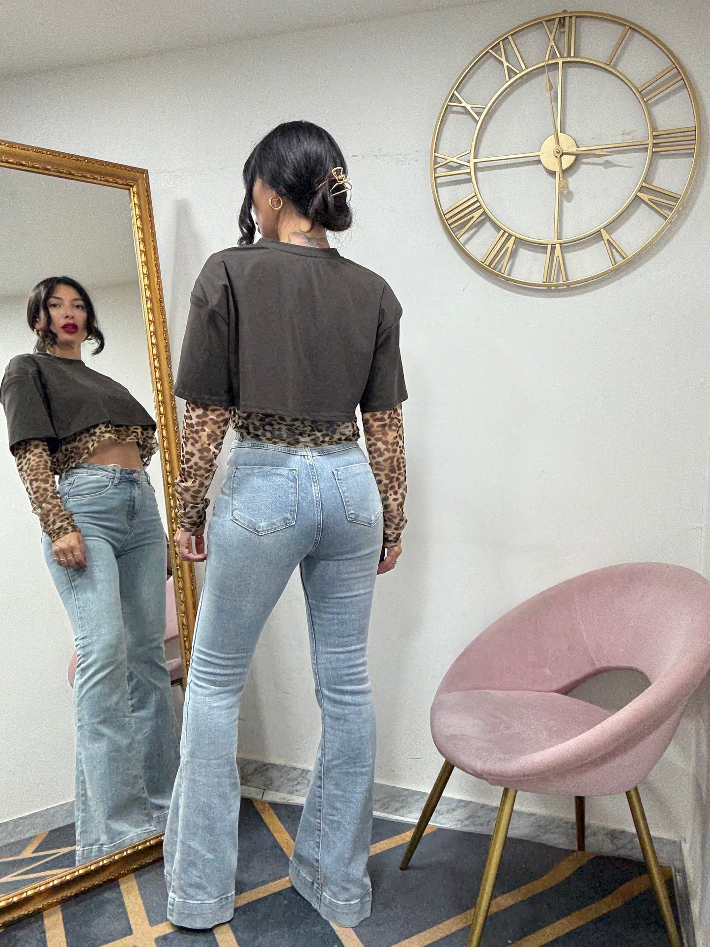 Jeans zampa light blu 829