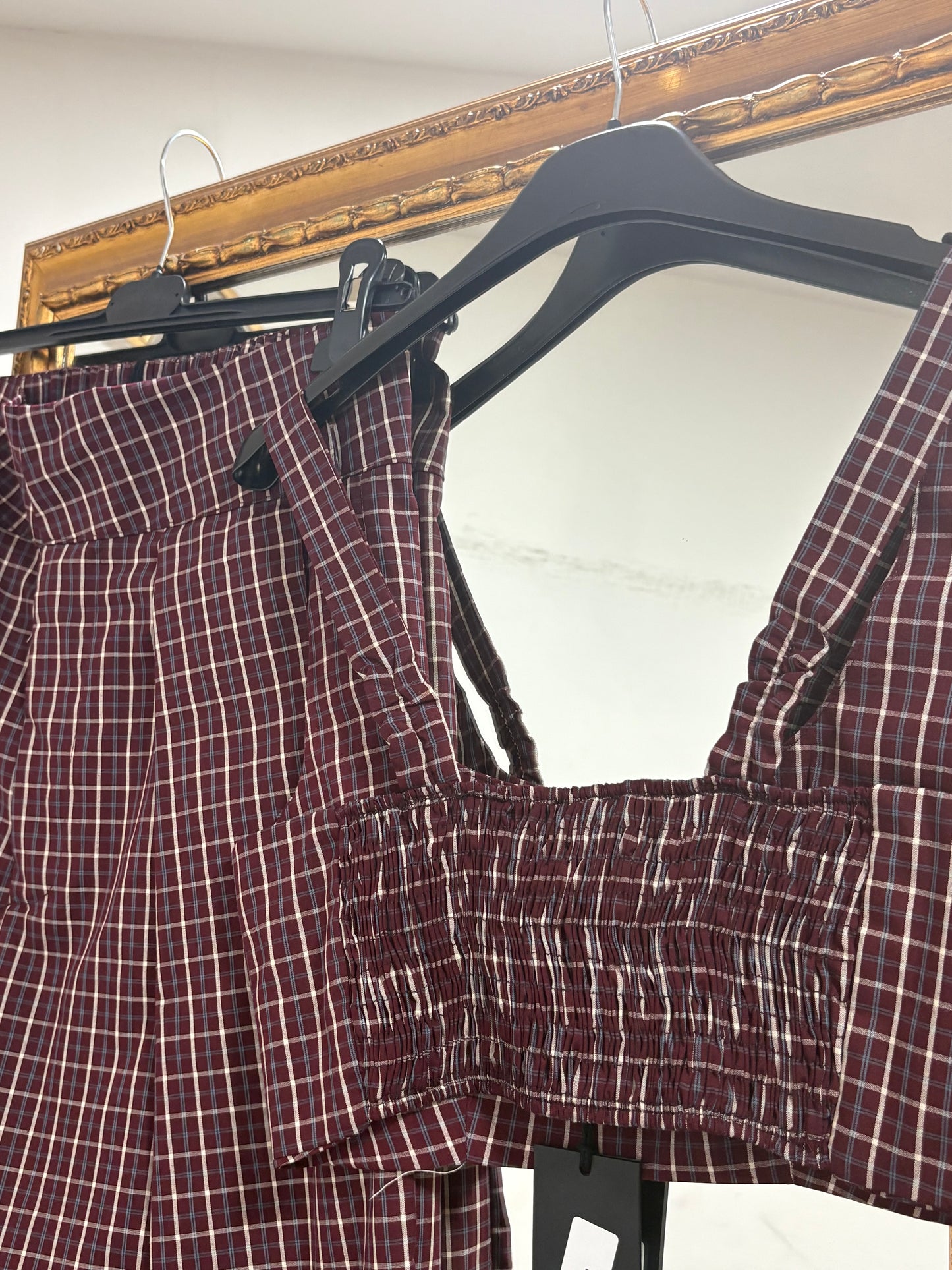 Coordinato quadri top  e pant ballon 1301