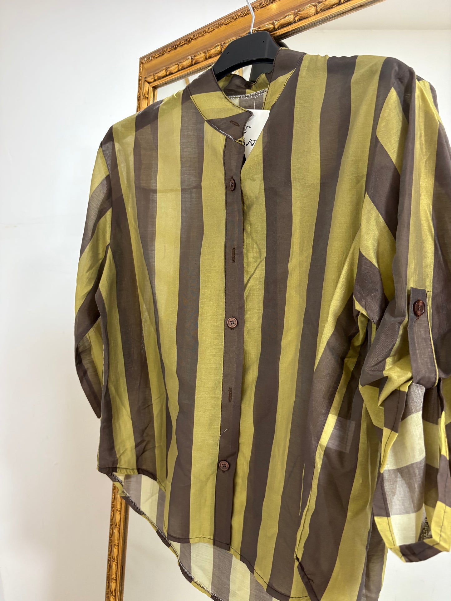 Camicia velata righe 20392