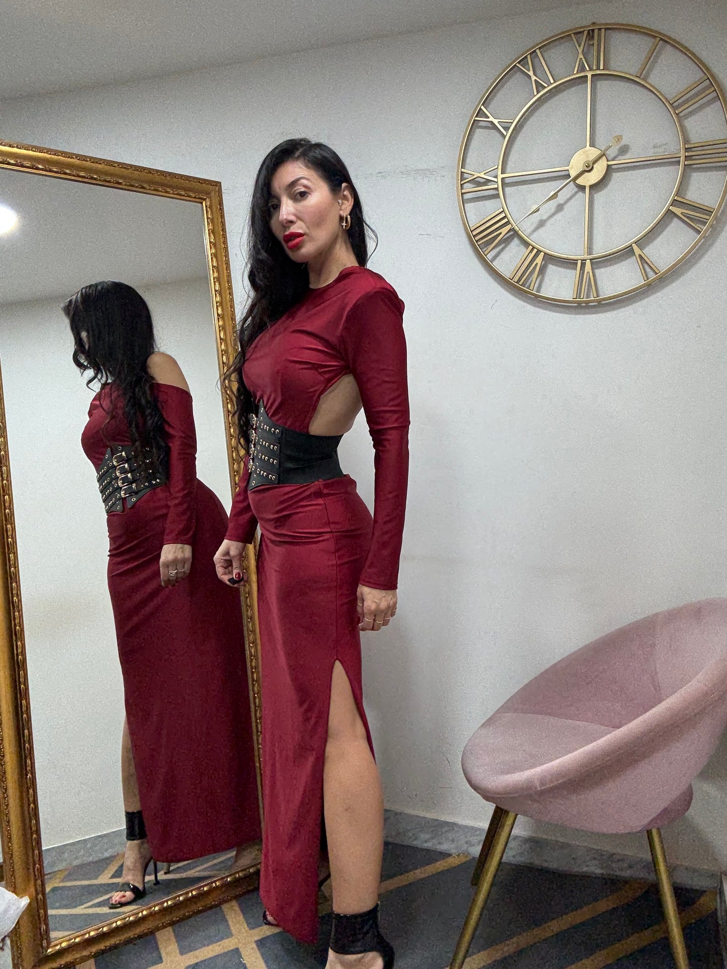 Dress scollo retro asimmetrico 281