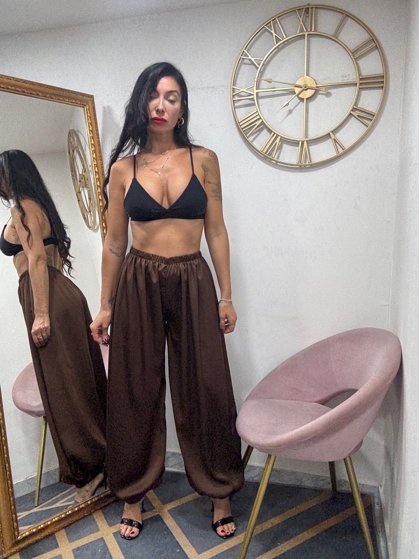 Pantalone satin aladino