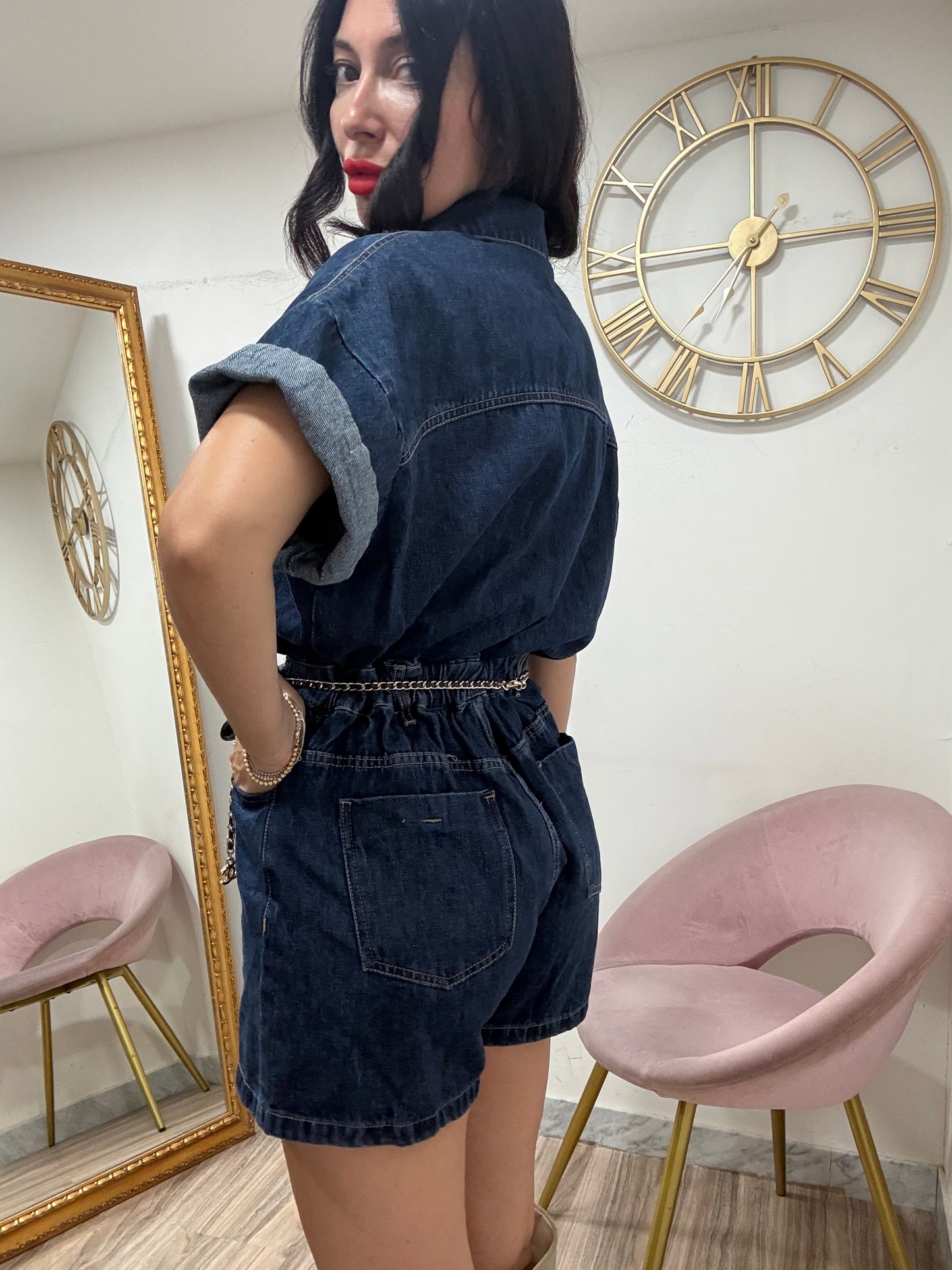 Jumpsuit denim mod camicia 328