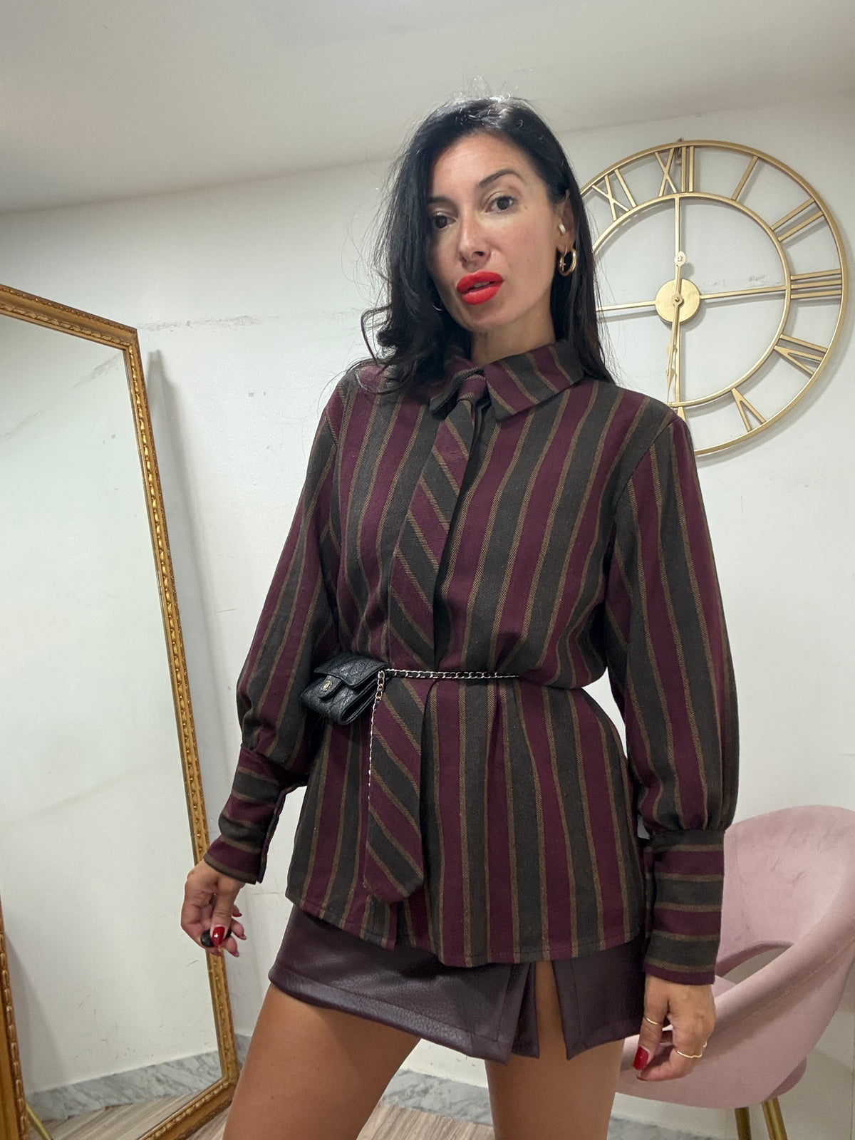 Camicia cravatta over 49467