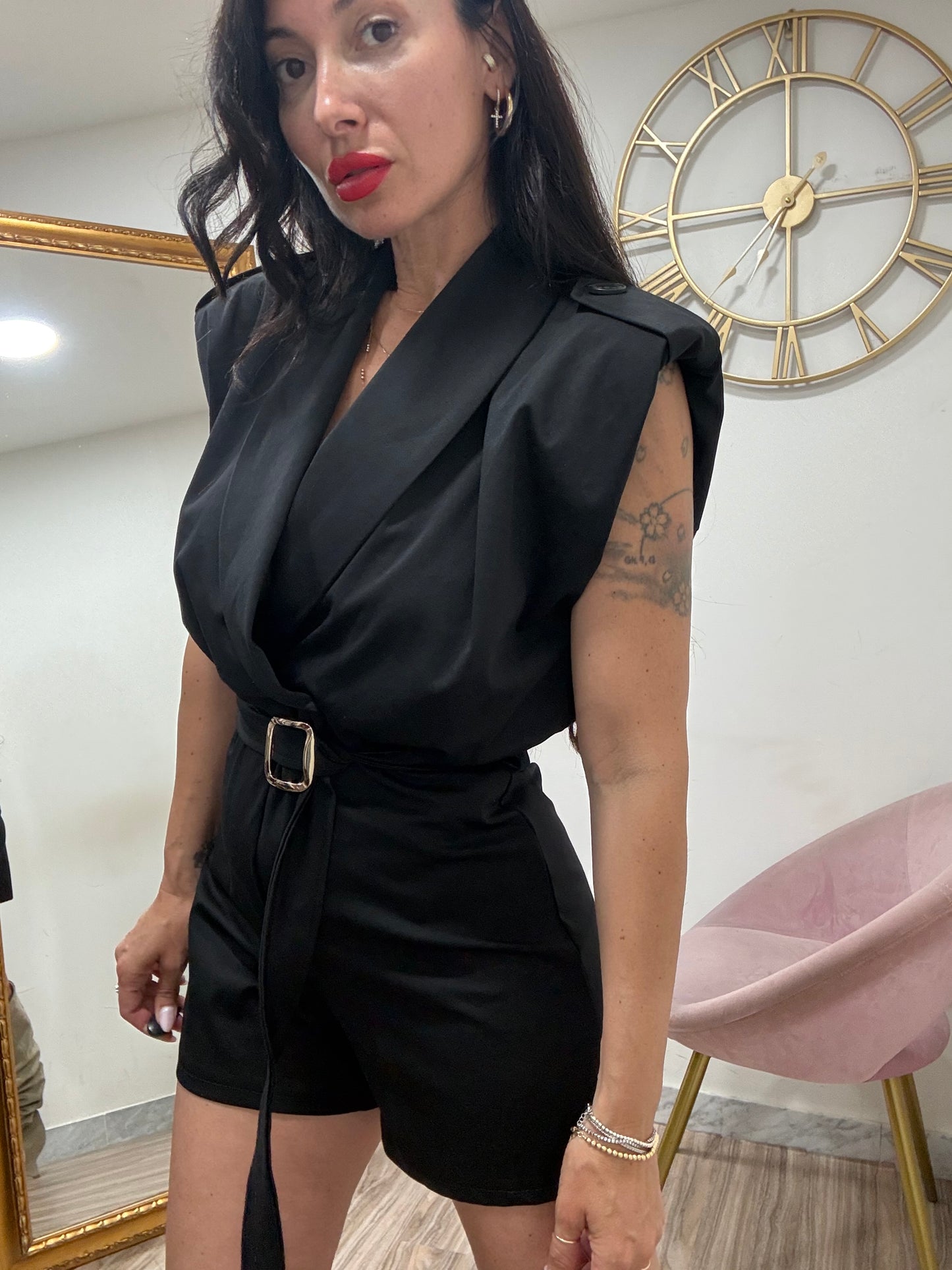 Jumpsuit shorts gilet 8642