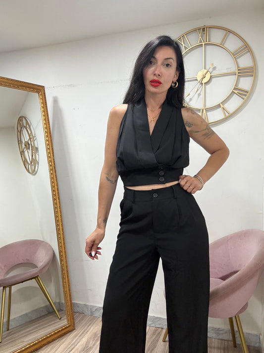 Coordinato gilet crop