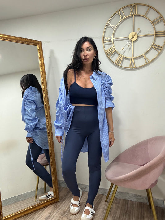 Camicia gessata coulisse 1295