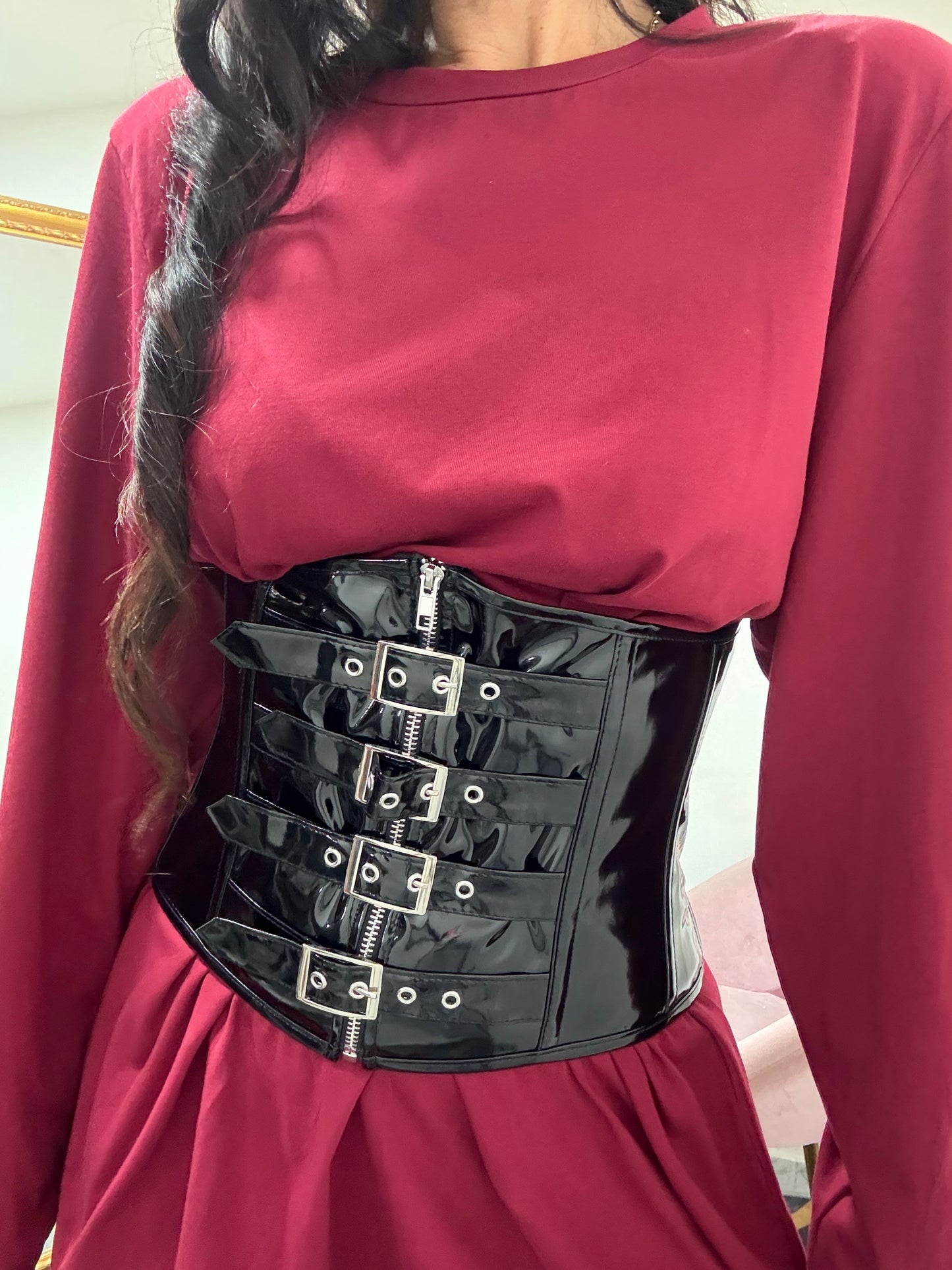 Cinta fibie corsetto vinile