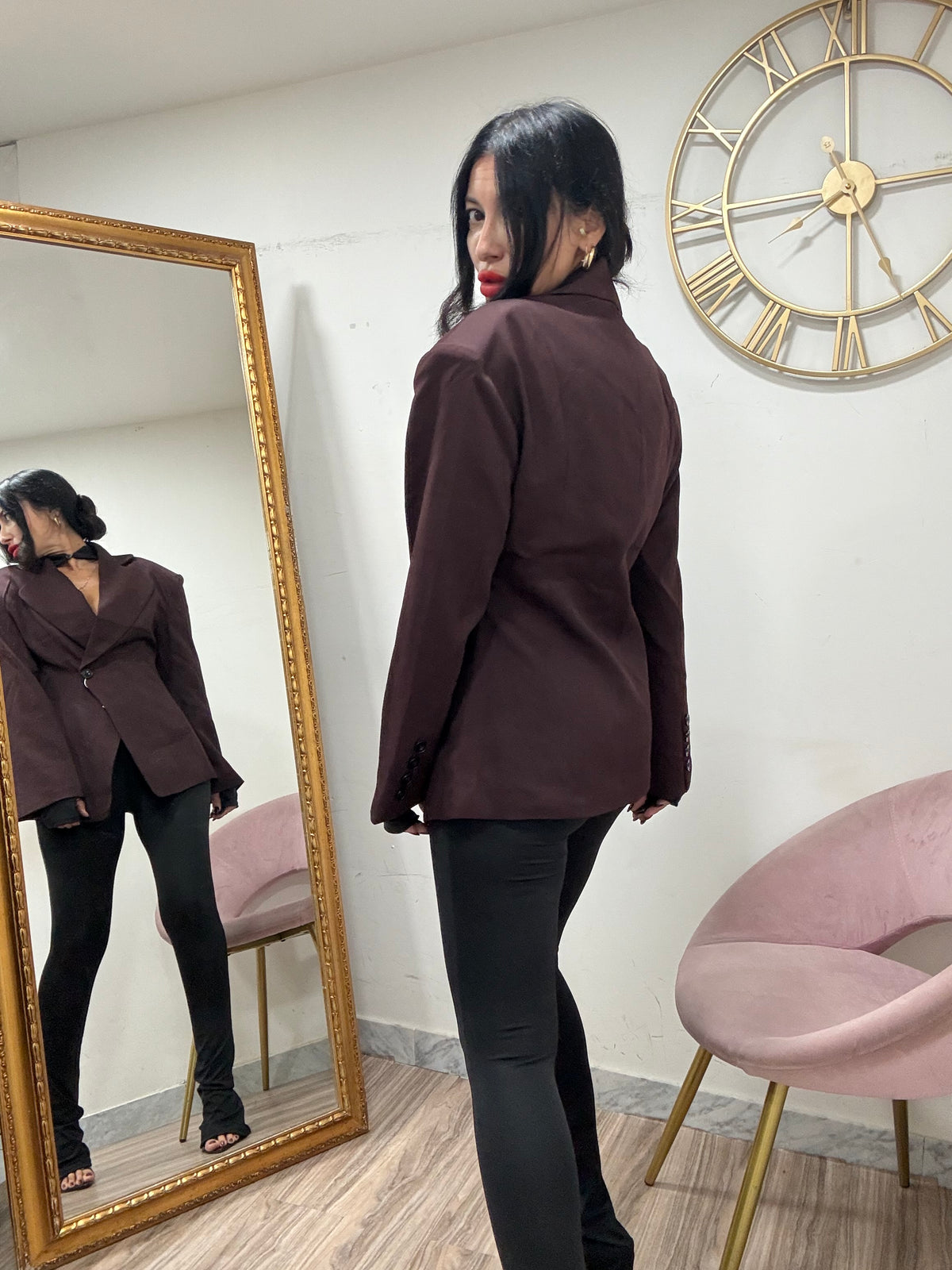 Blazer mod zara burgundi 025