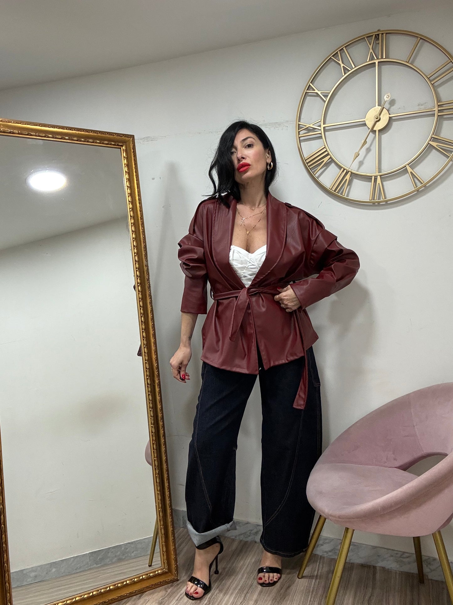 Trench gile ecopelle cinta 210