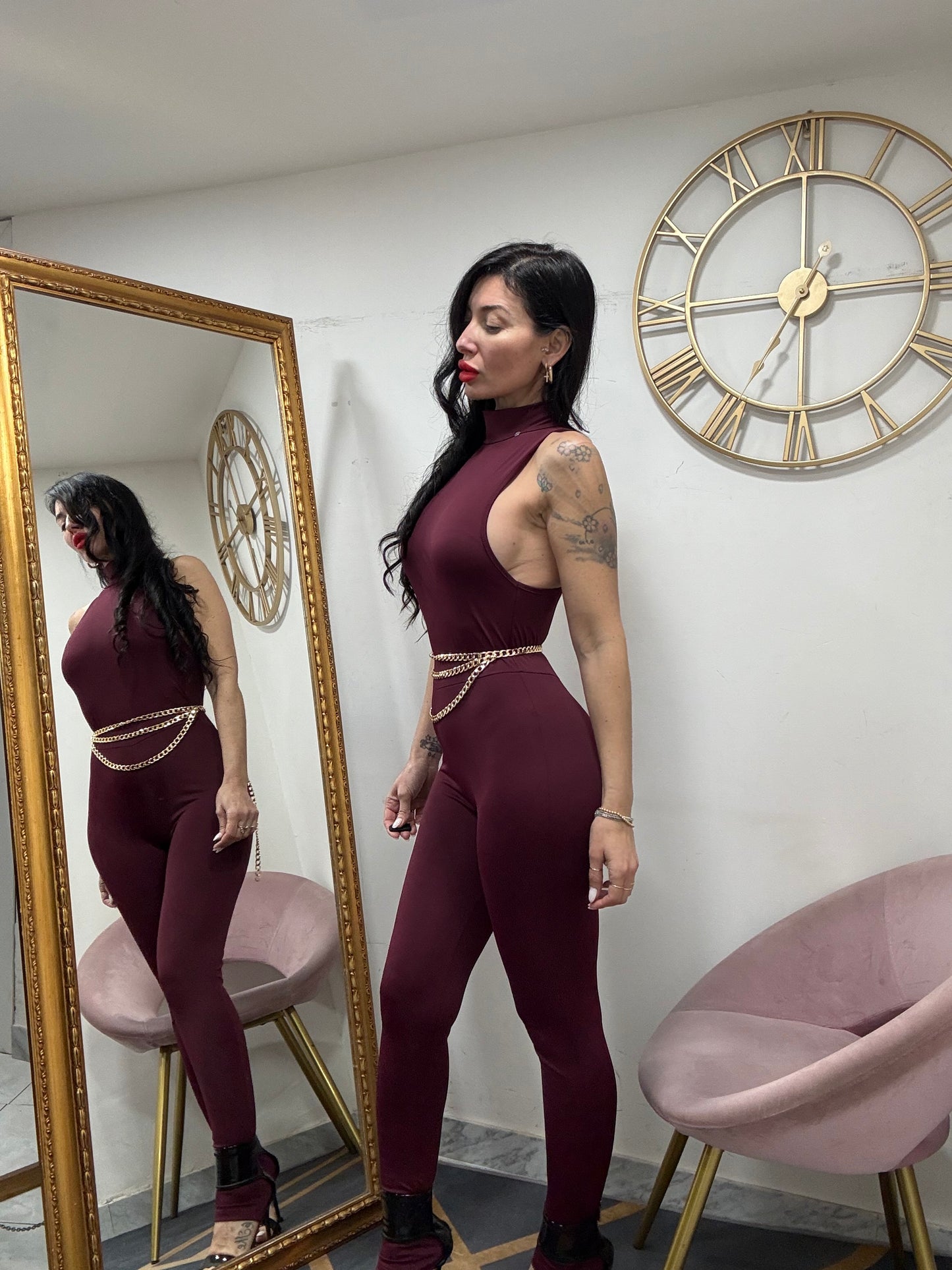 Jumpsuit scollo americano 22685
