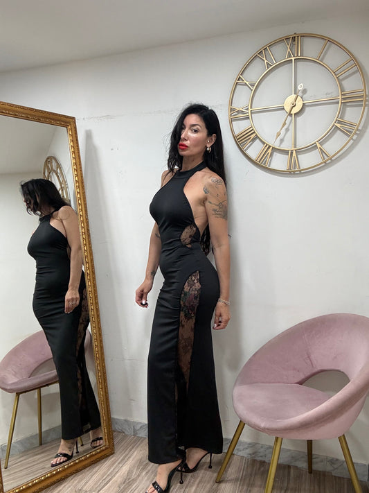 Dress scollo retro 1/2 collo pizzo 20212