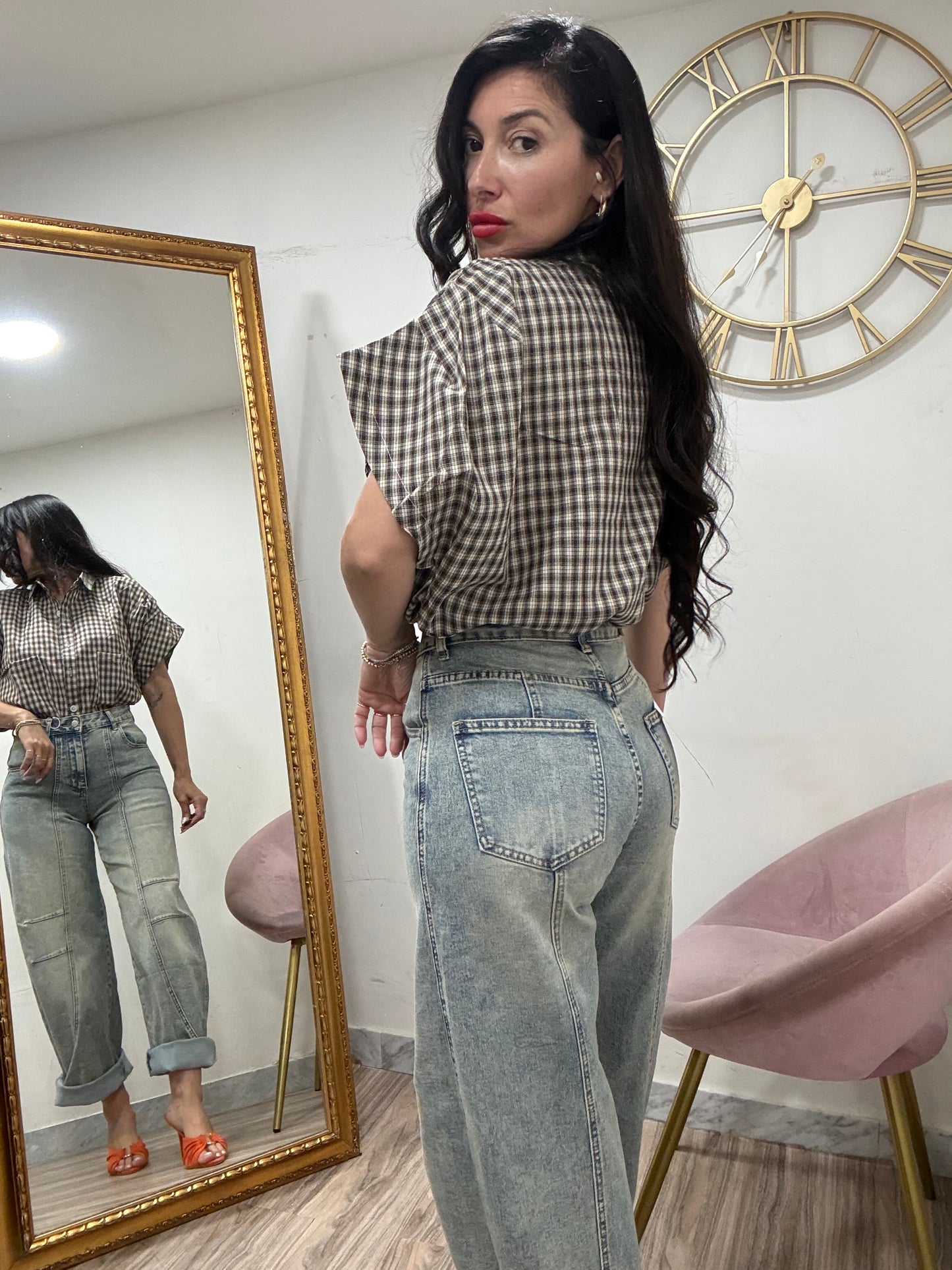 Jeans balloon sabbiato 447