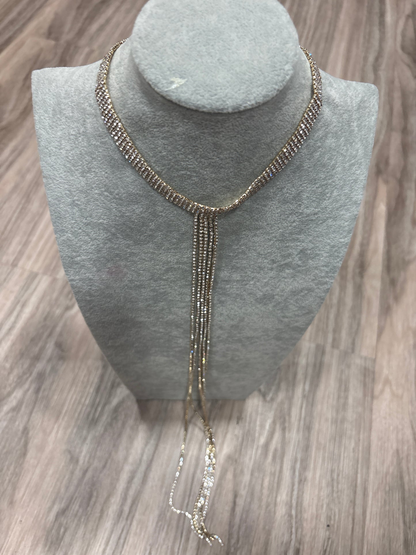 Collana pendente strass