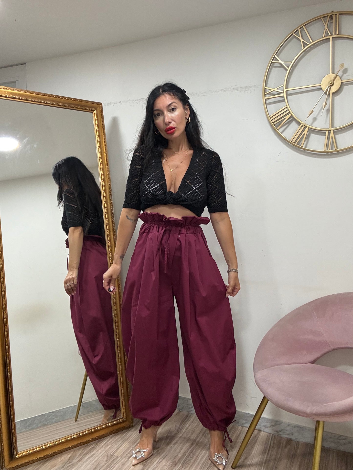 Pantalone risvolto balloon 22816