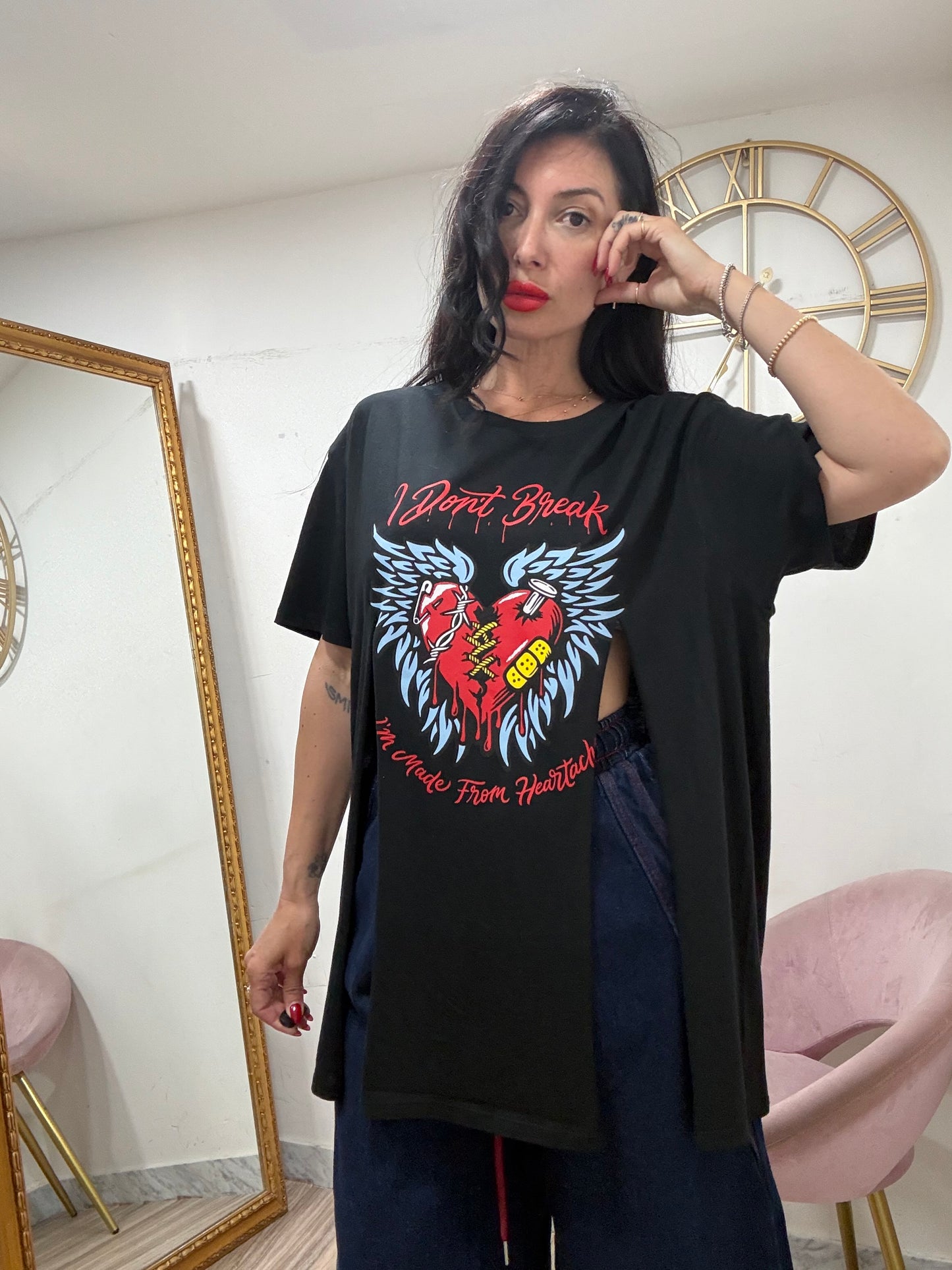 Maxishirt tagli cuore