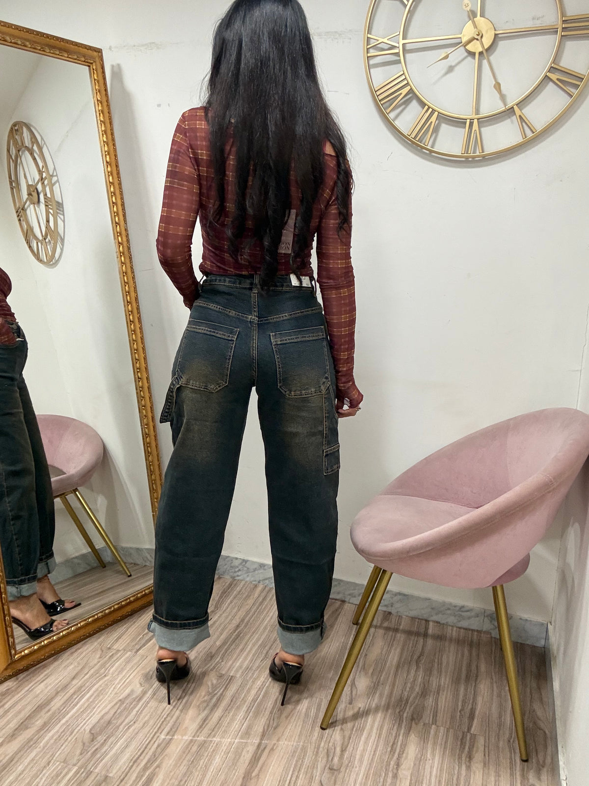 Jeans abbottonatura asimmetrica 912